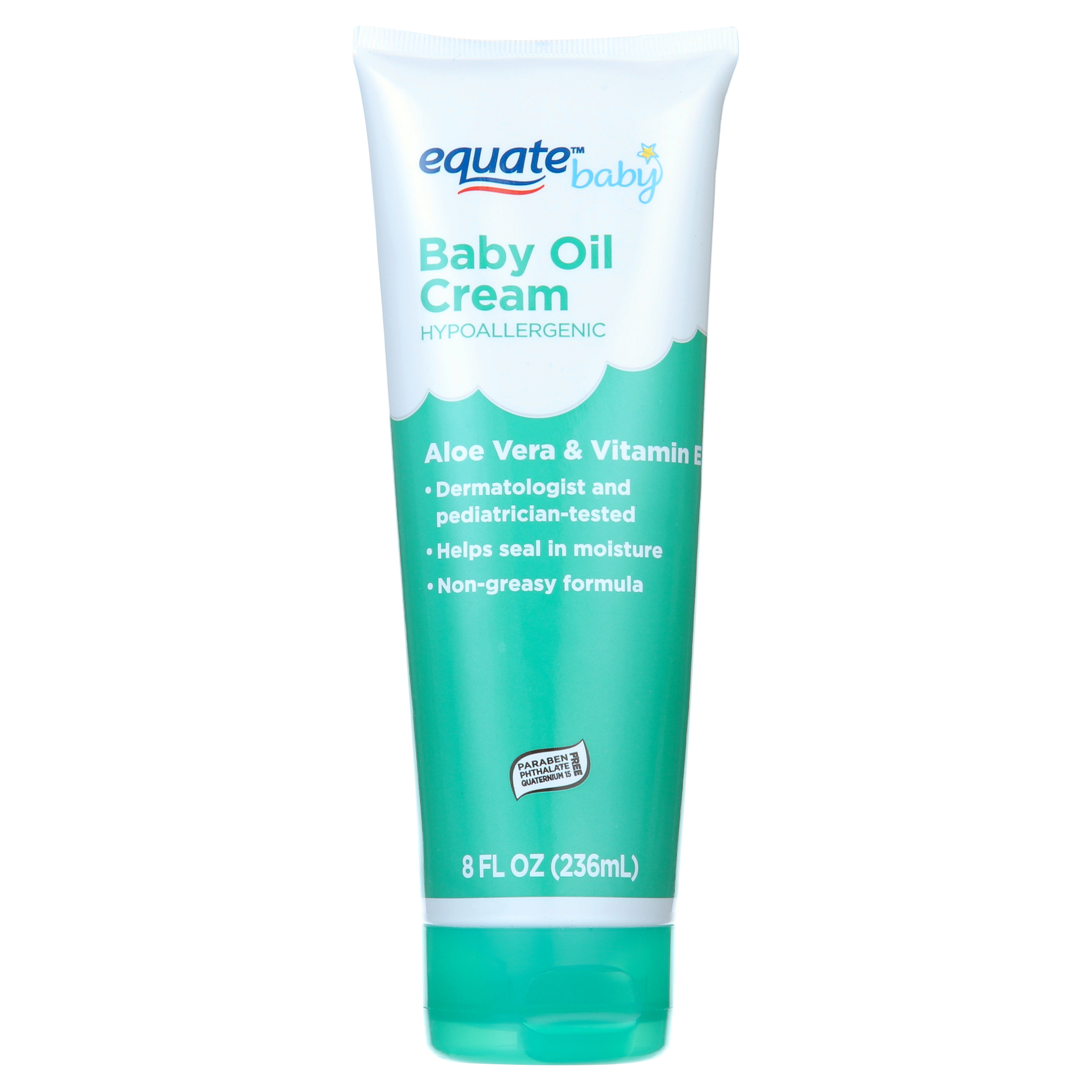 Equate Aloe & Vitamin E Baby Oil Cream 8 oz 8 Ounce (Pack of 1) Equate