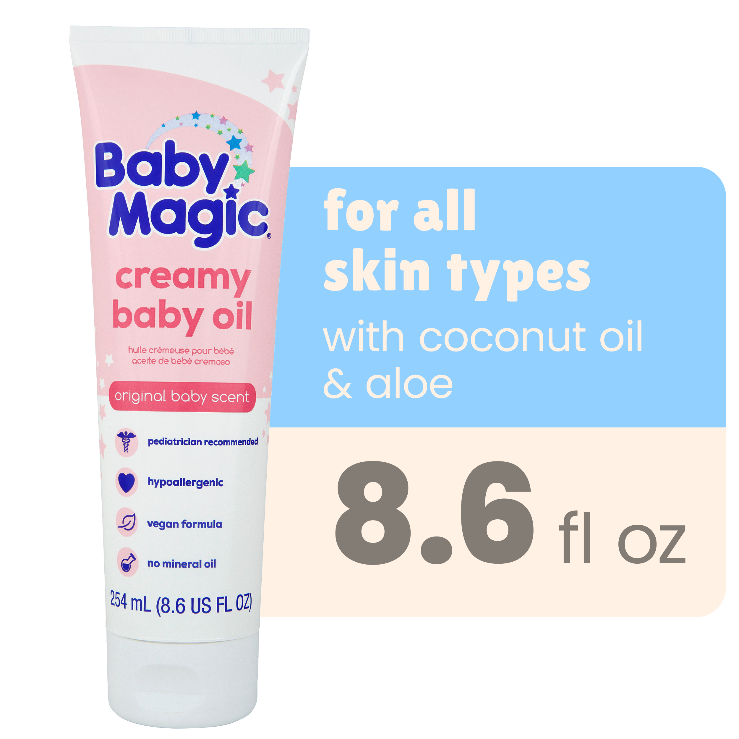 Baby Magic Creamy Baby Oil Lotion, Original Baby Scent, Hypoallergenic, 8.6 fl oz. Visit the Baby Magic Store