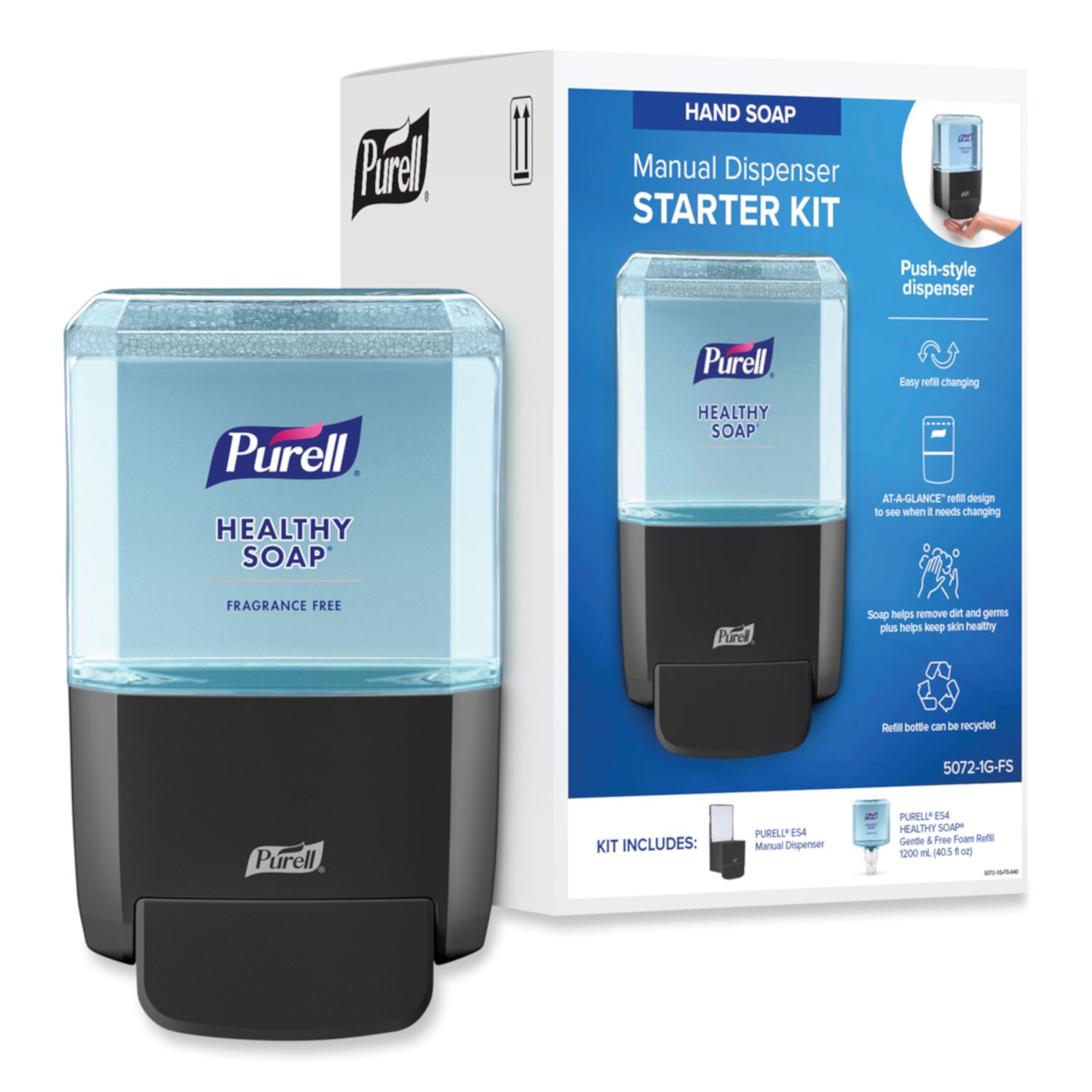 PURELL HEALTHY SOAP Gentle and Free Foam ES4 Starter Kit, 1,200 mL, Graphite Visit the PURELL Store