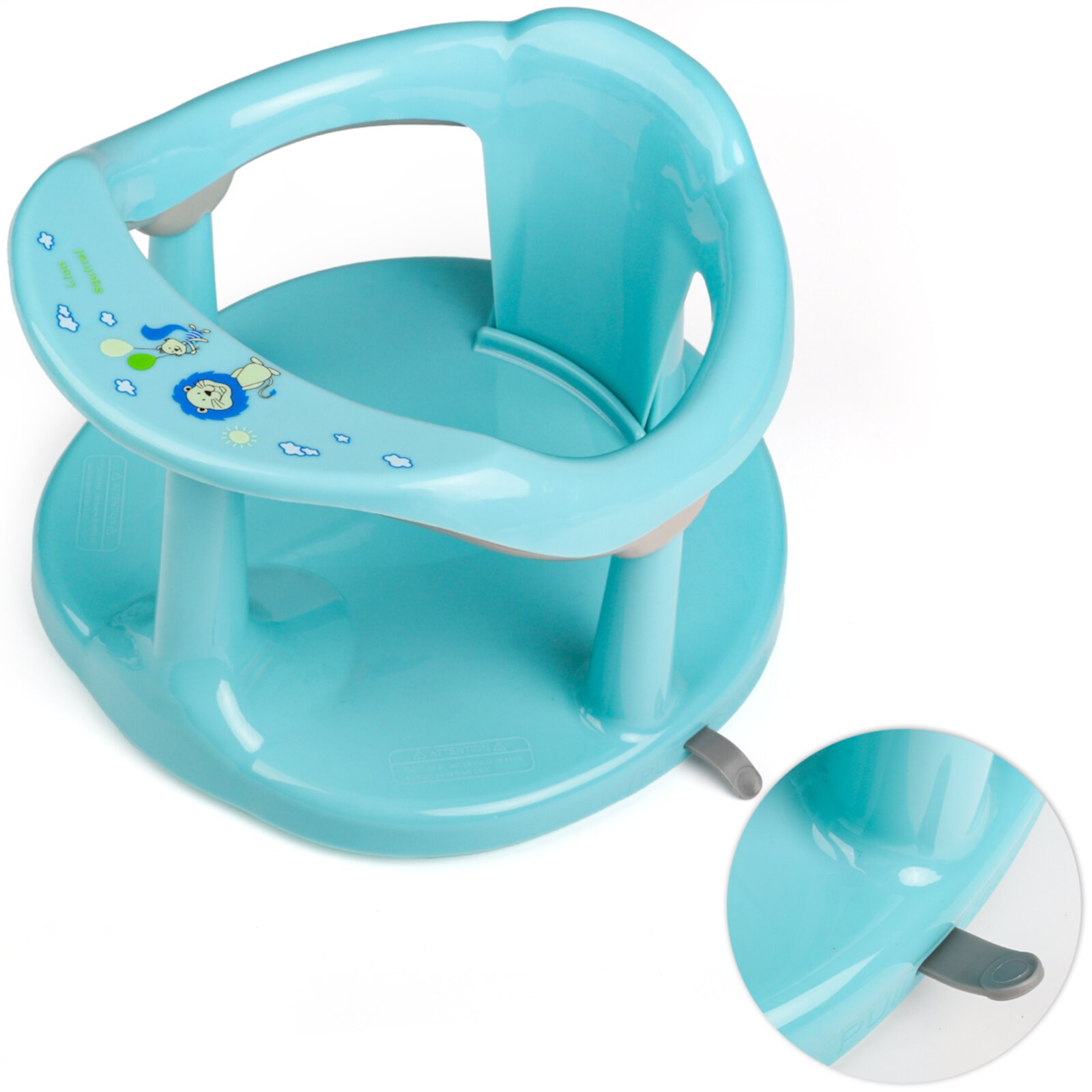 Freecat Bath Seat with Non-Slip Mat, Bath Tub Chair with Suction Cups, Gift for Toddlers 6 9 12 18 Months, Light Blue. Freecat