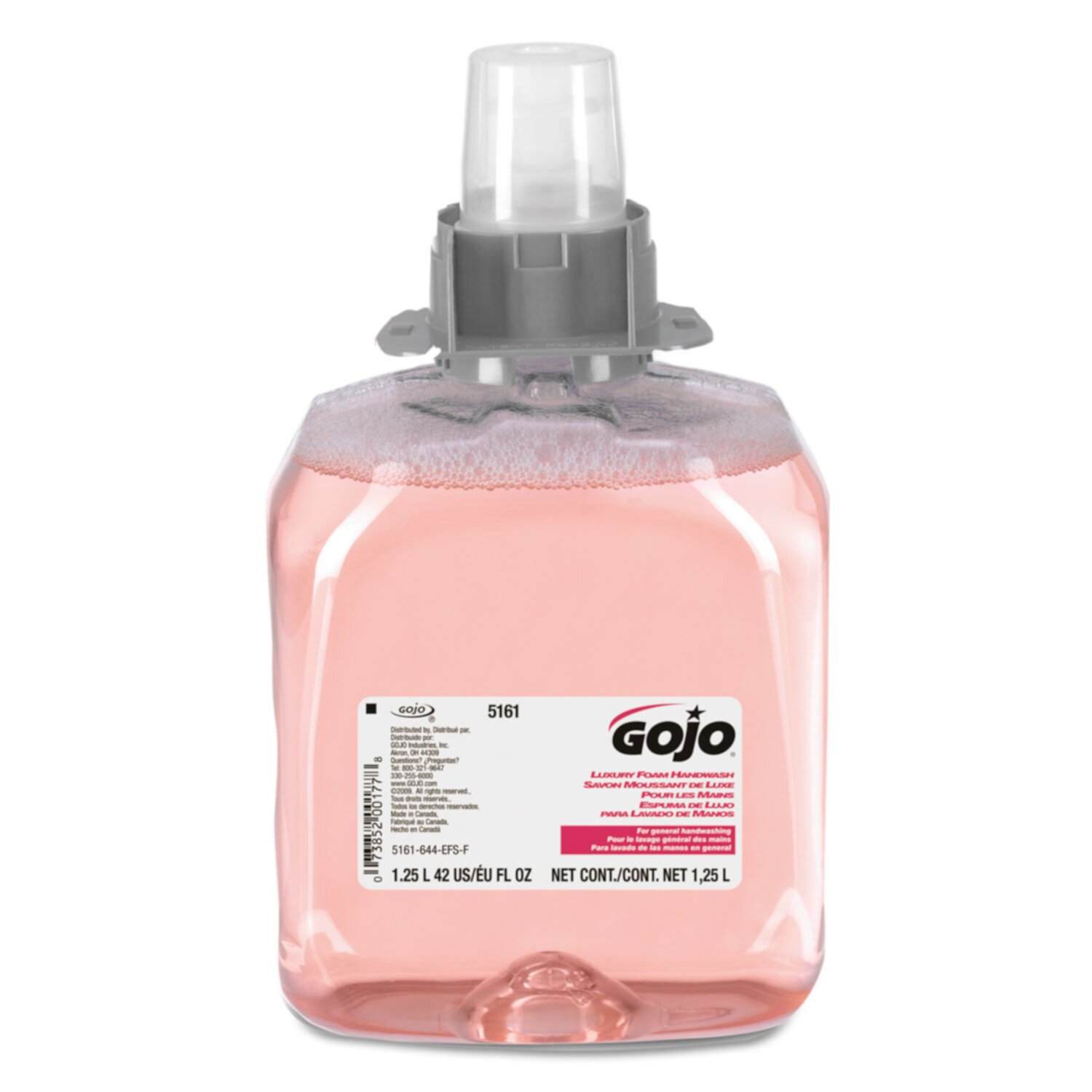 Go-jo Industries Fmx-12 Luxury Foam Hand Wash, Fmx-12 Dispenser, Cranberry, 1,250 Ml Pump GOJO