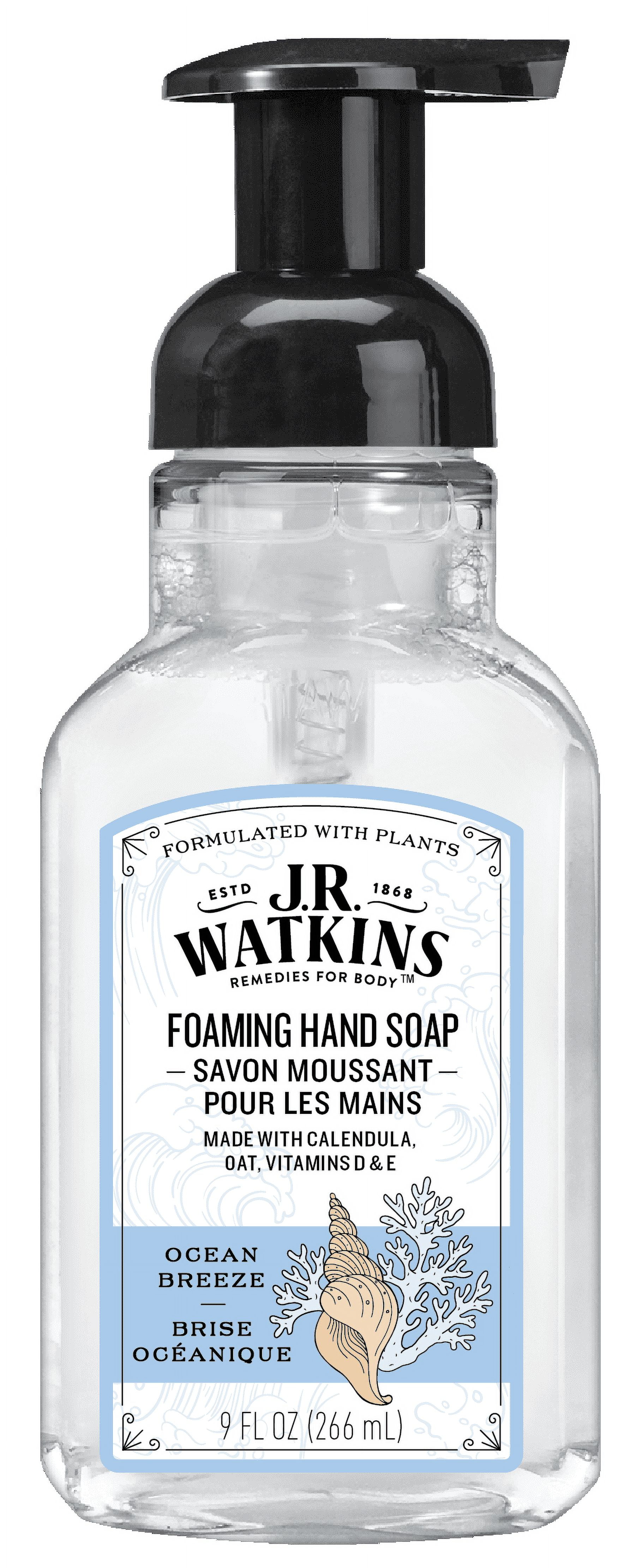 J.R. Watkins Foaming Hand Soap, Ocean Breeze, Fresh Scent, 9 fl oz J.R. Watkins