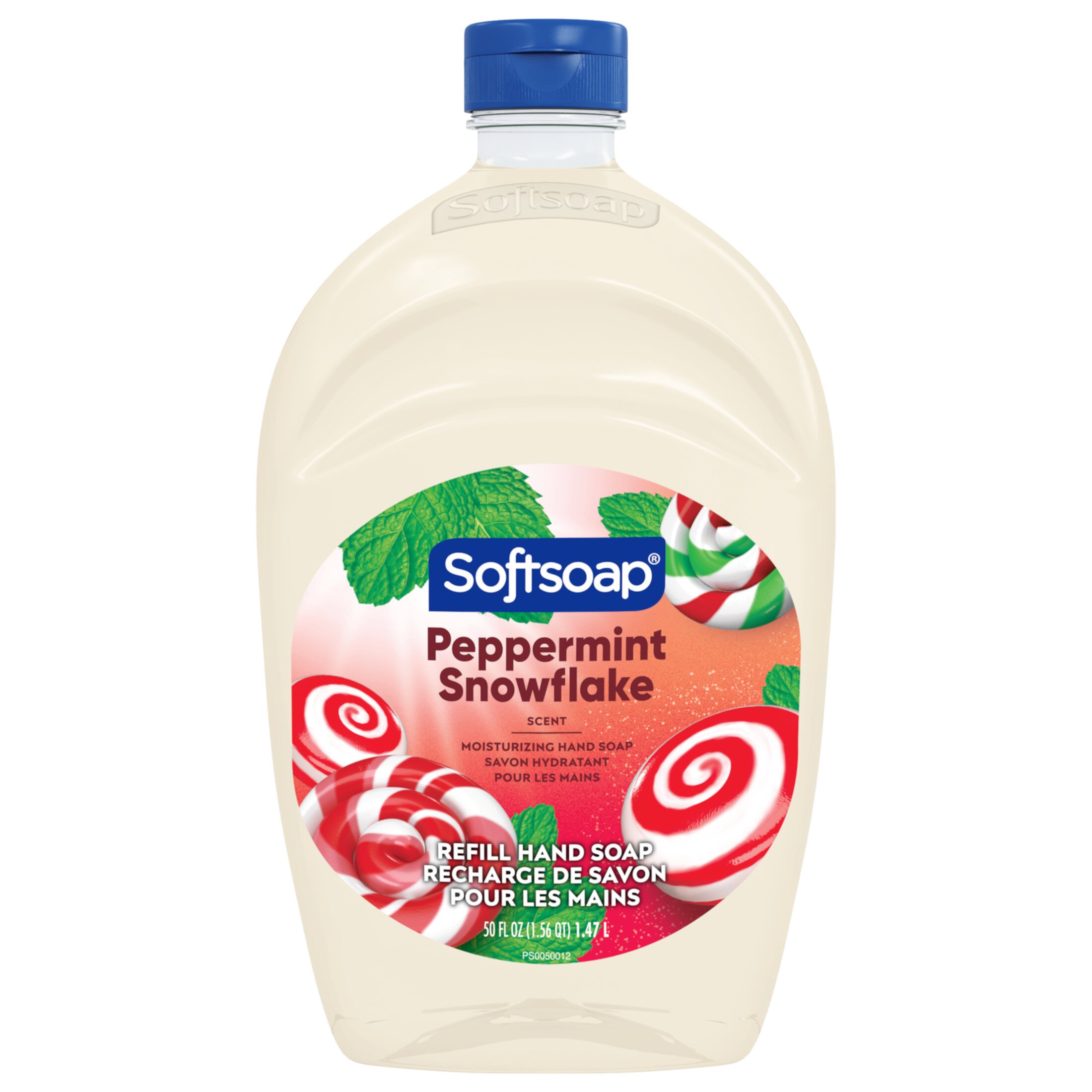 Softsoap Limited Edition Peppermint Snowflake Liquid Hand Soap, 50 oz Refill Bottle Softsoap