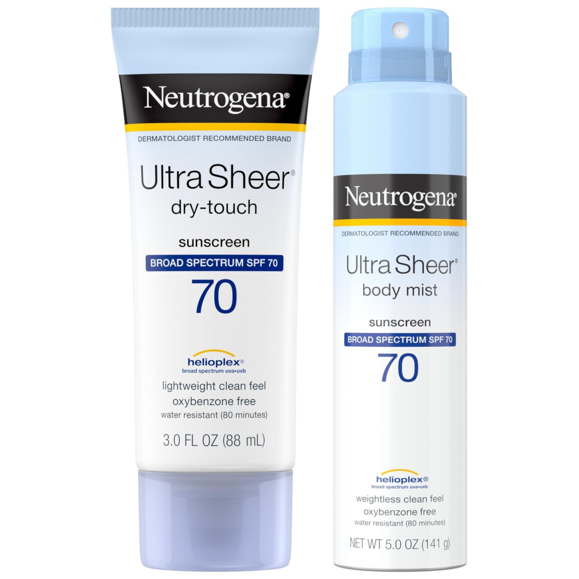 Neutrogena Ultra Sheer SPF 70 Lotion & Spray Set Neutrogena