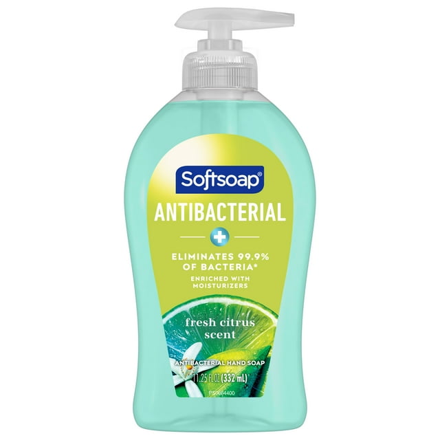 Softsoap Antibacterial Liquid Hand Soap, Fresh Citrus Scent Hand Soap, 11.25 oz Bottle Softsoap