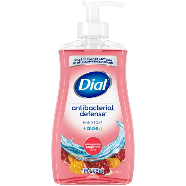 Dial Jabón Líquido Antibacteriano para Manos Sabor Granada y Mandarina, 11 fl oz Dial