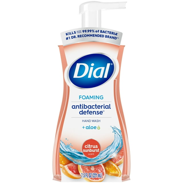 Dial Antibacterial Foaming Hand Wash, Citrus Sunburst, 7.5 fl oz Dial