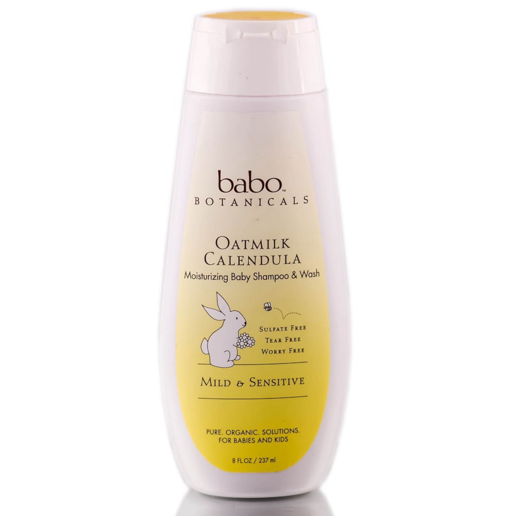 Babo Botanicals Oatmilk Calendula Moisturizing Baby Shampoo and Wash (8 oz) Babo Botanicals