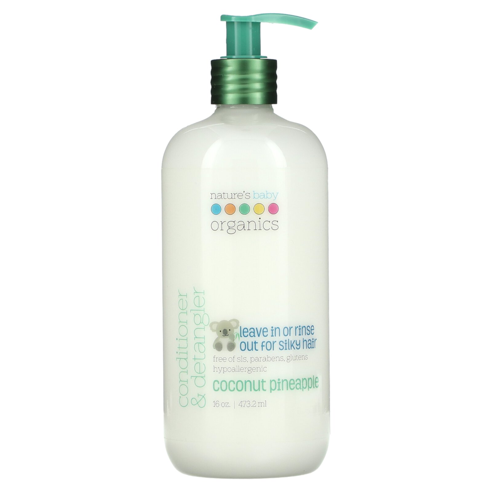 Nature's Baby Organics Conditioner & Detangler, Coconut Pineapple, 16 oz (473.2 ml) Nature's Baby Organics