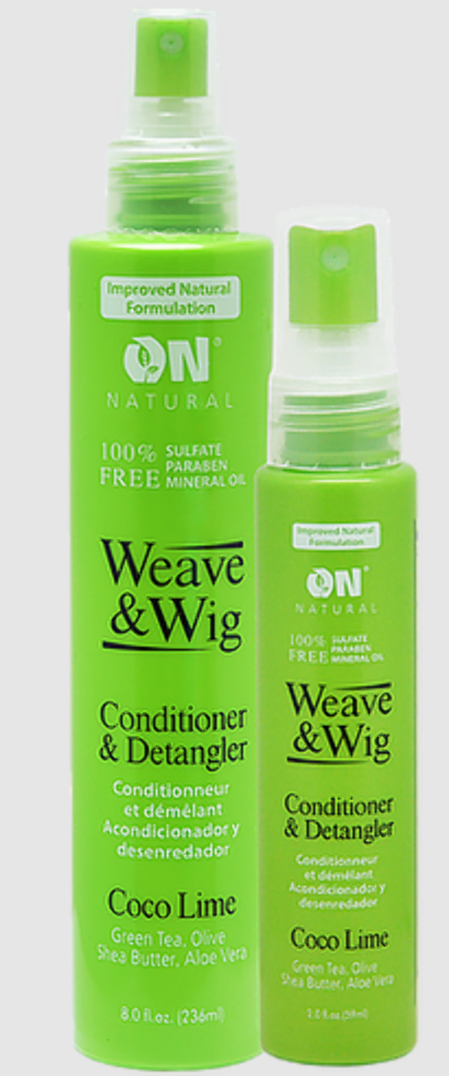 On Organic Natural Premium Oil-free Weave and Wig Spray Conditioner and Detangler, Coco Lime, 8 Oz TNI