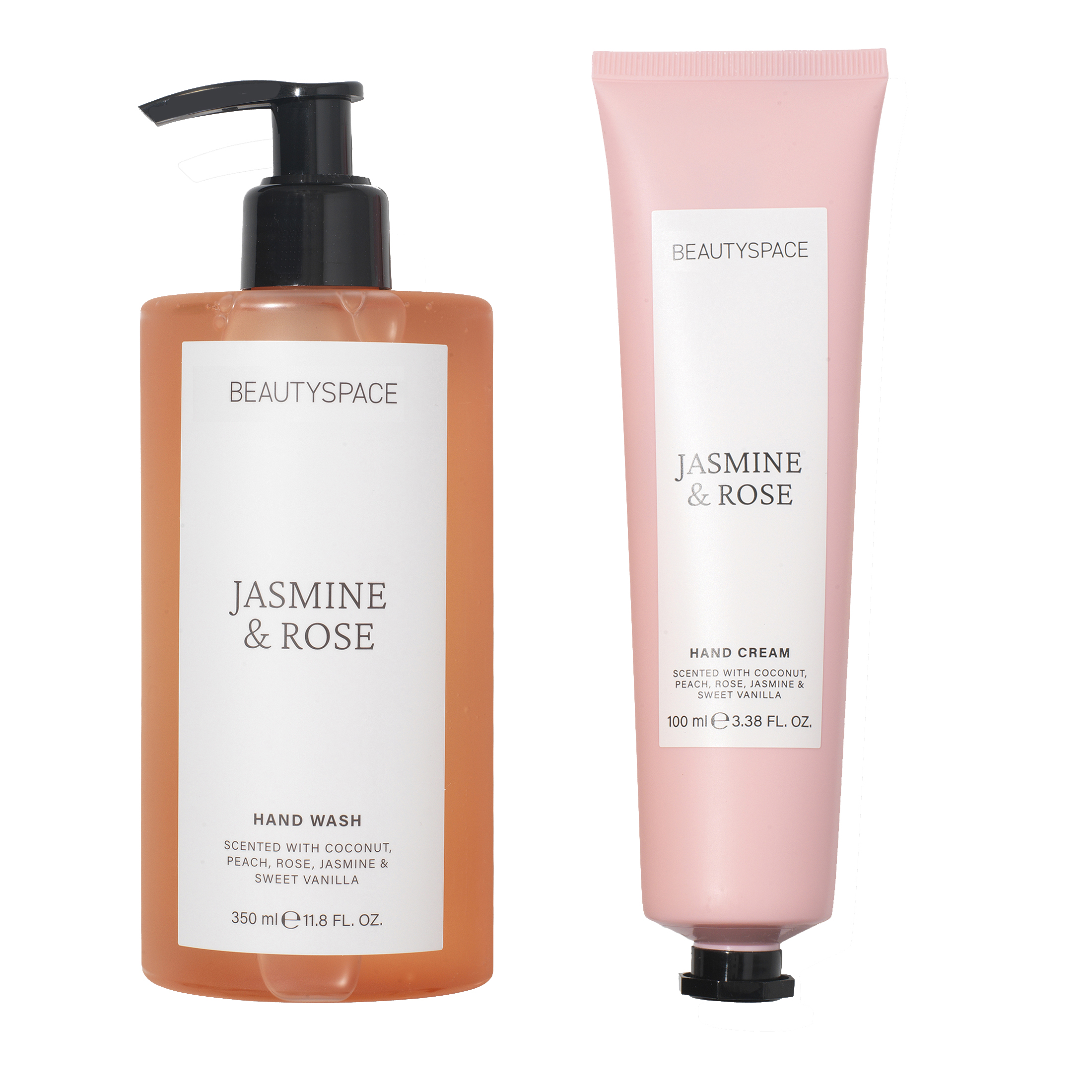 BEAUTYSPACE Jasmine and Rose Hand Cream & Hand Wash Duo BEAUTYSPACE