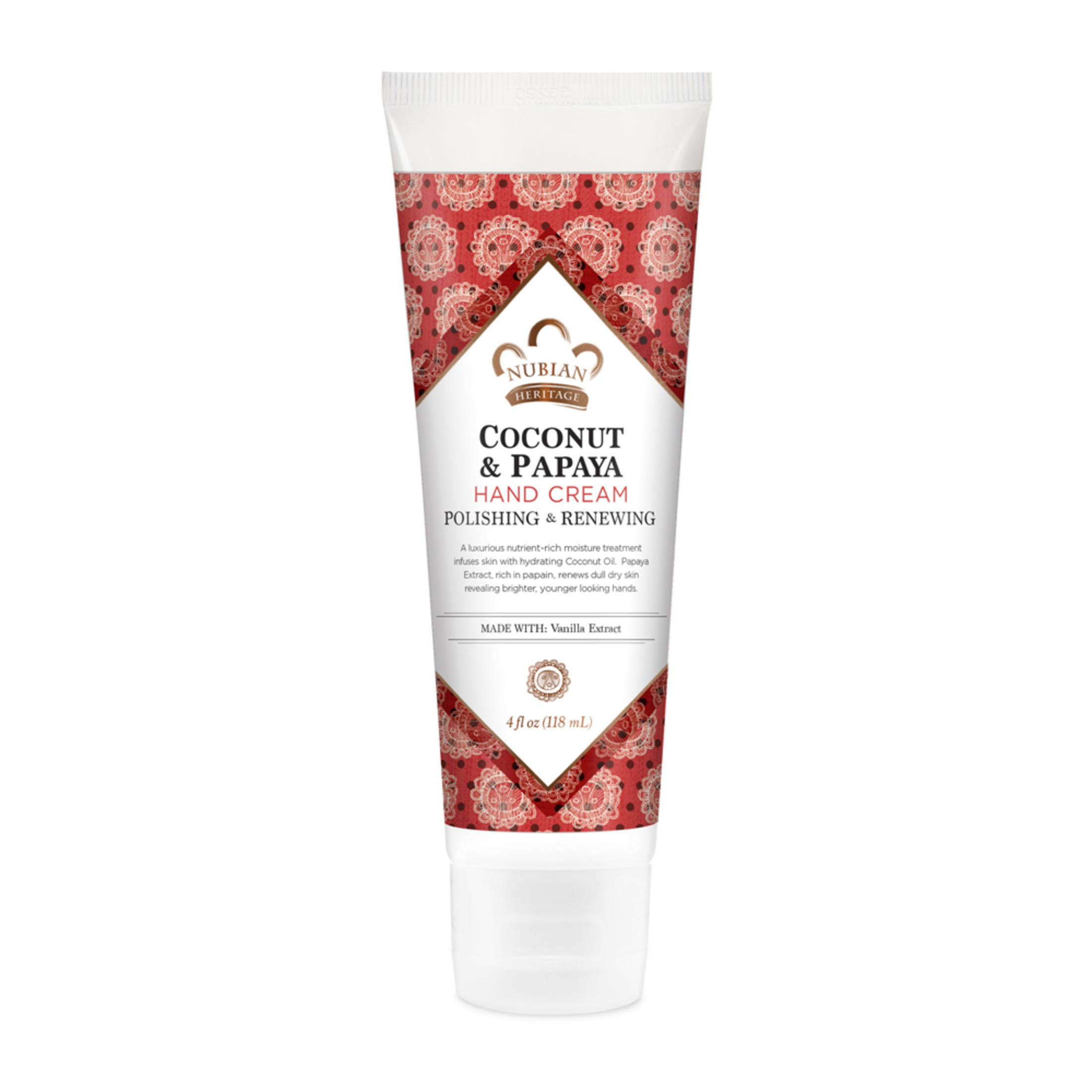 Nubian Heritage Moisturizing Hand Cream for Dry Skin Coconut & Papaya with Shea Butter, 4 oz Nubian Heritage