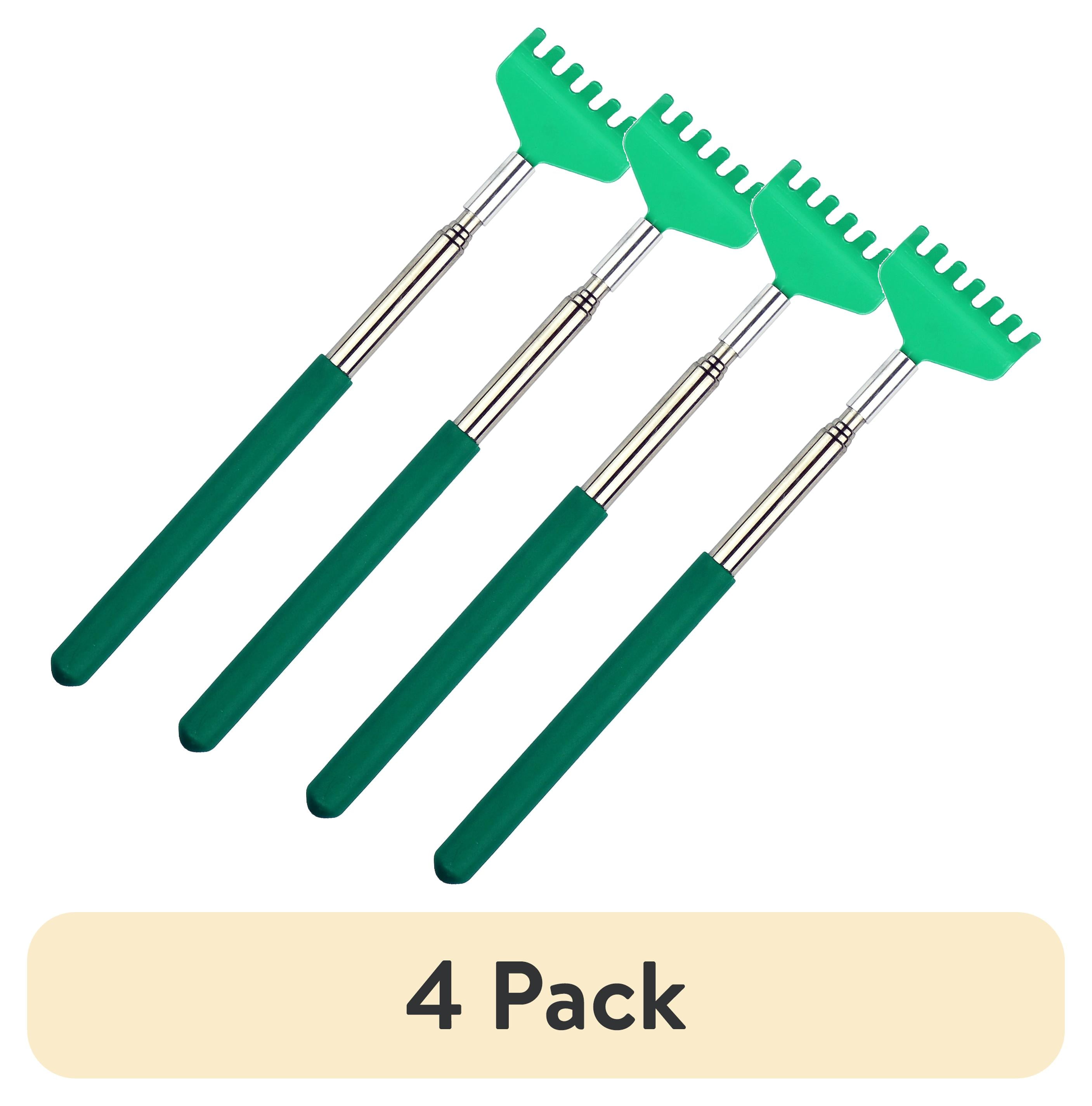 (4 pack) Telescoping Back Scratcher Metal Compact Extendable 4 Section 21-57.3cm Green No Brand Nobrand