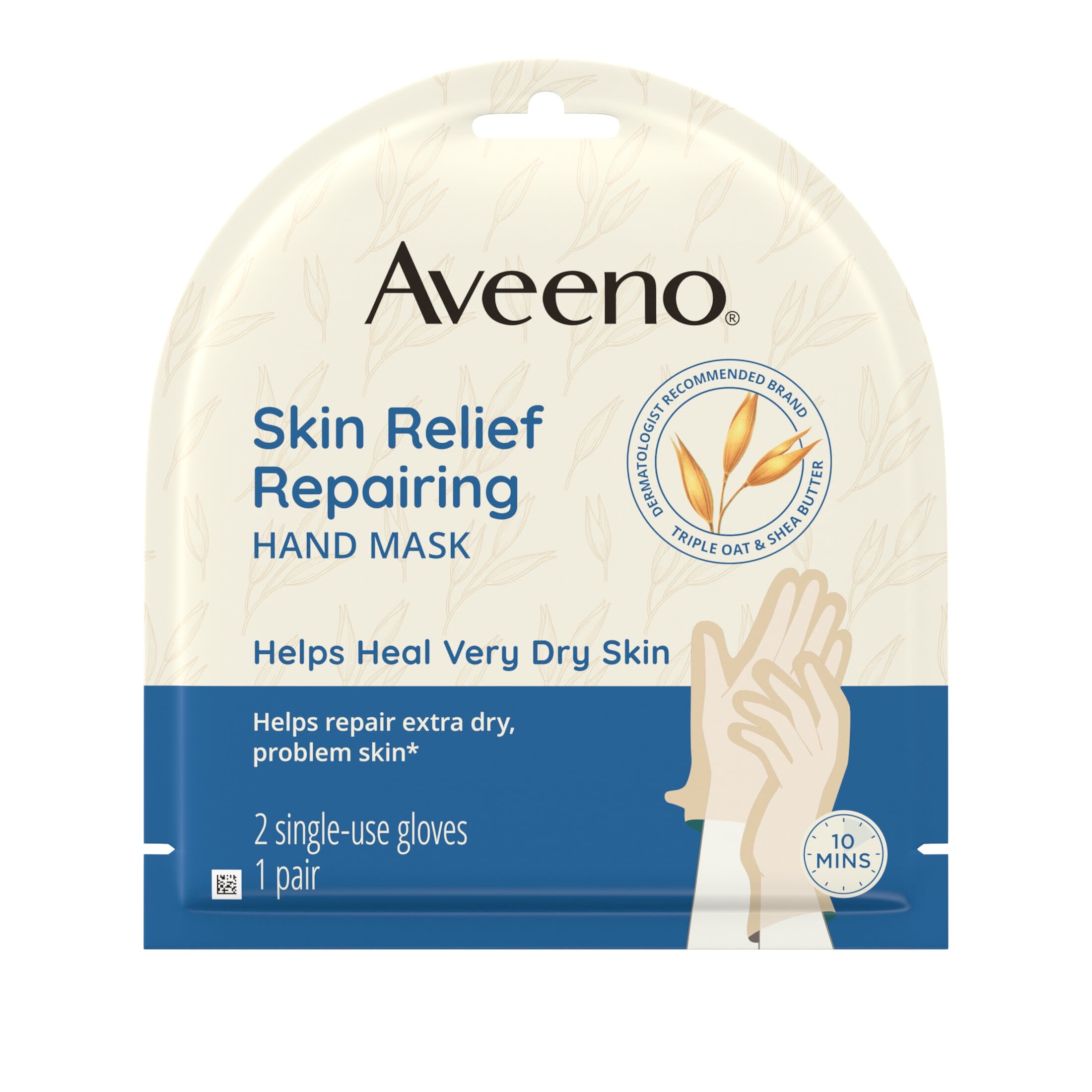 Aveeno Skin Relief Repairing Hand Mask for Dry Skin, 1 Pair of Gloves Aveeno