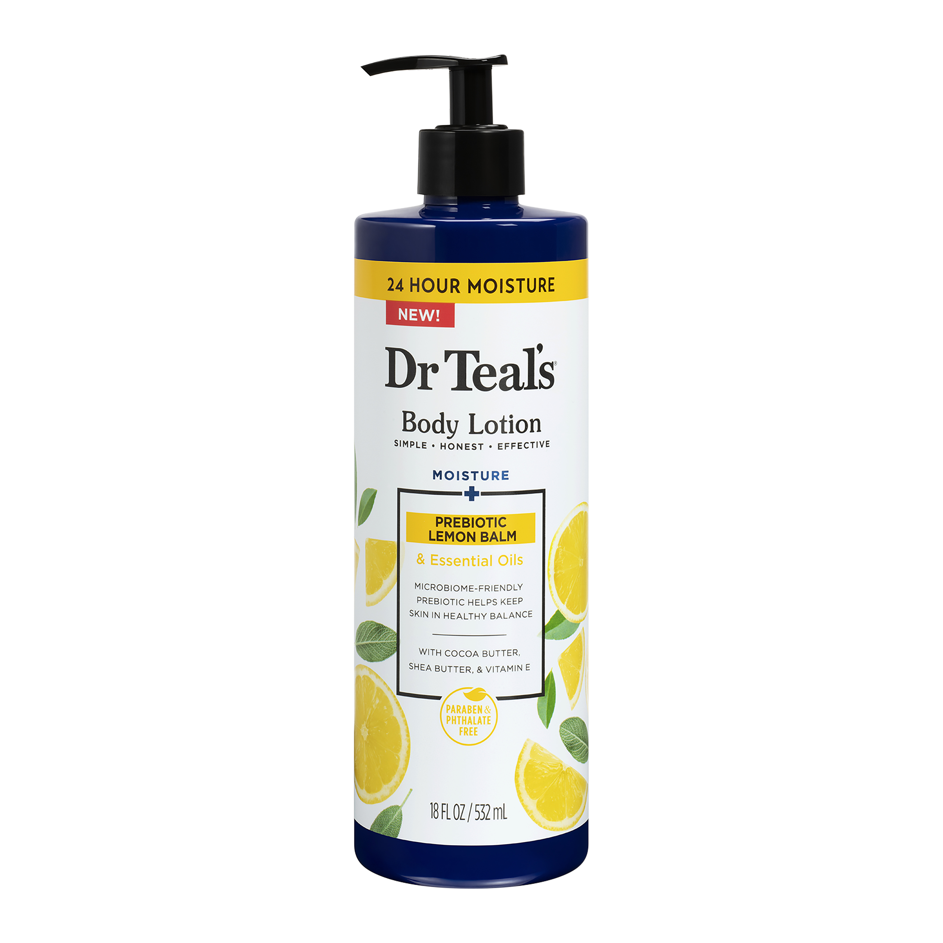 Dr Teal's Body Lotion with Prebiotic Lemon Balm, Sage, & Thyme Essential Oil Blend, 18 fl oz Dr Teal's