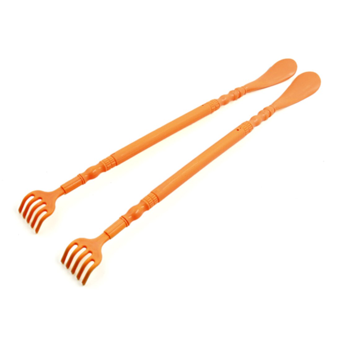 Unique Bargains 2pc Plastic Dual Use Back Massage Scratcher Shoe Horn Wearing Tool Unique Bargains