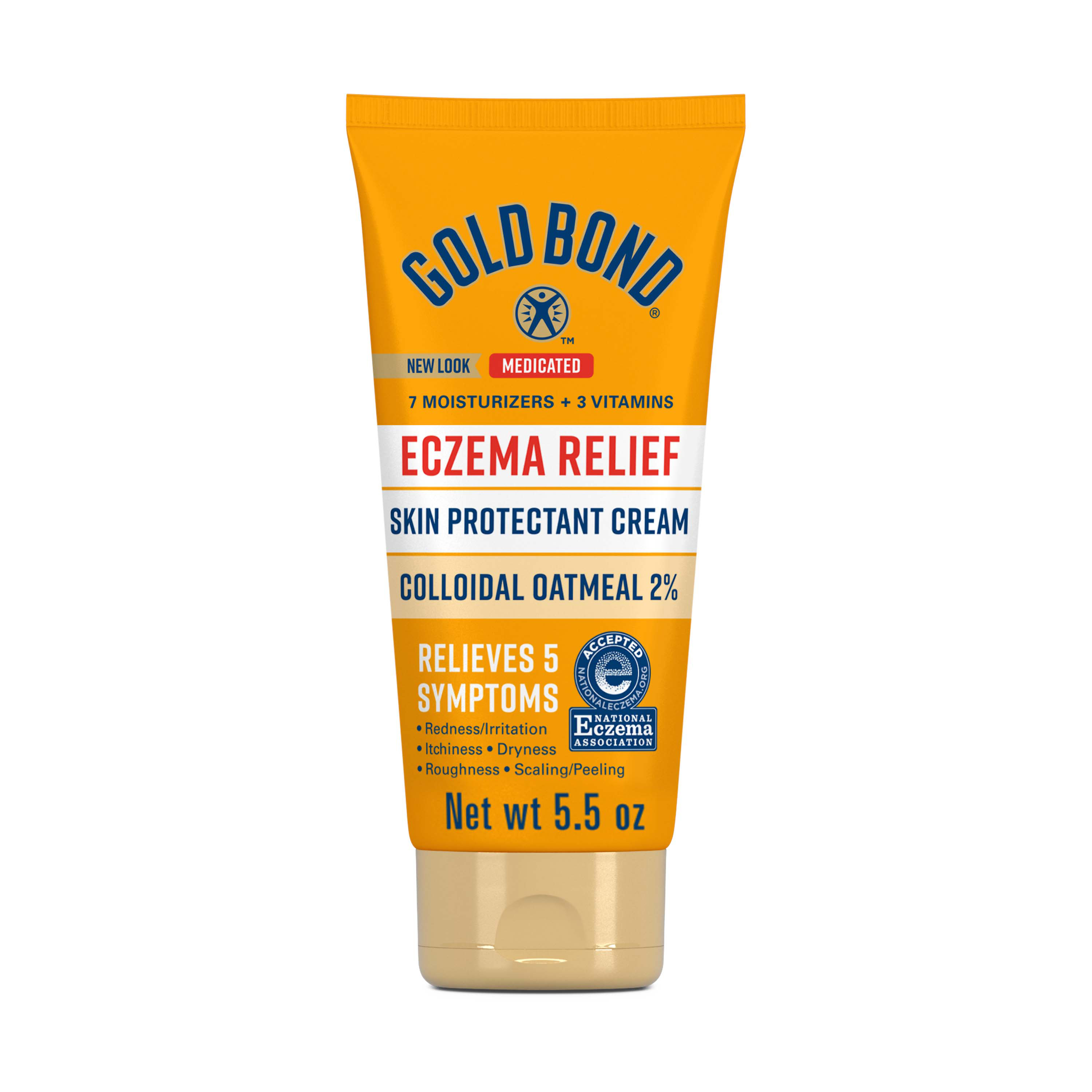 Gold Bond Medicated Eczema Relief Skin Protectant Cream with 2% Collidal Oatmeal, 5.5 oz. Gold Bond