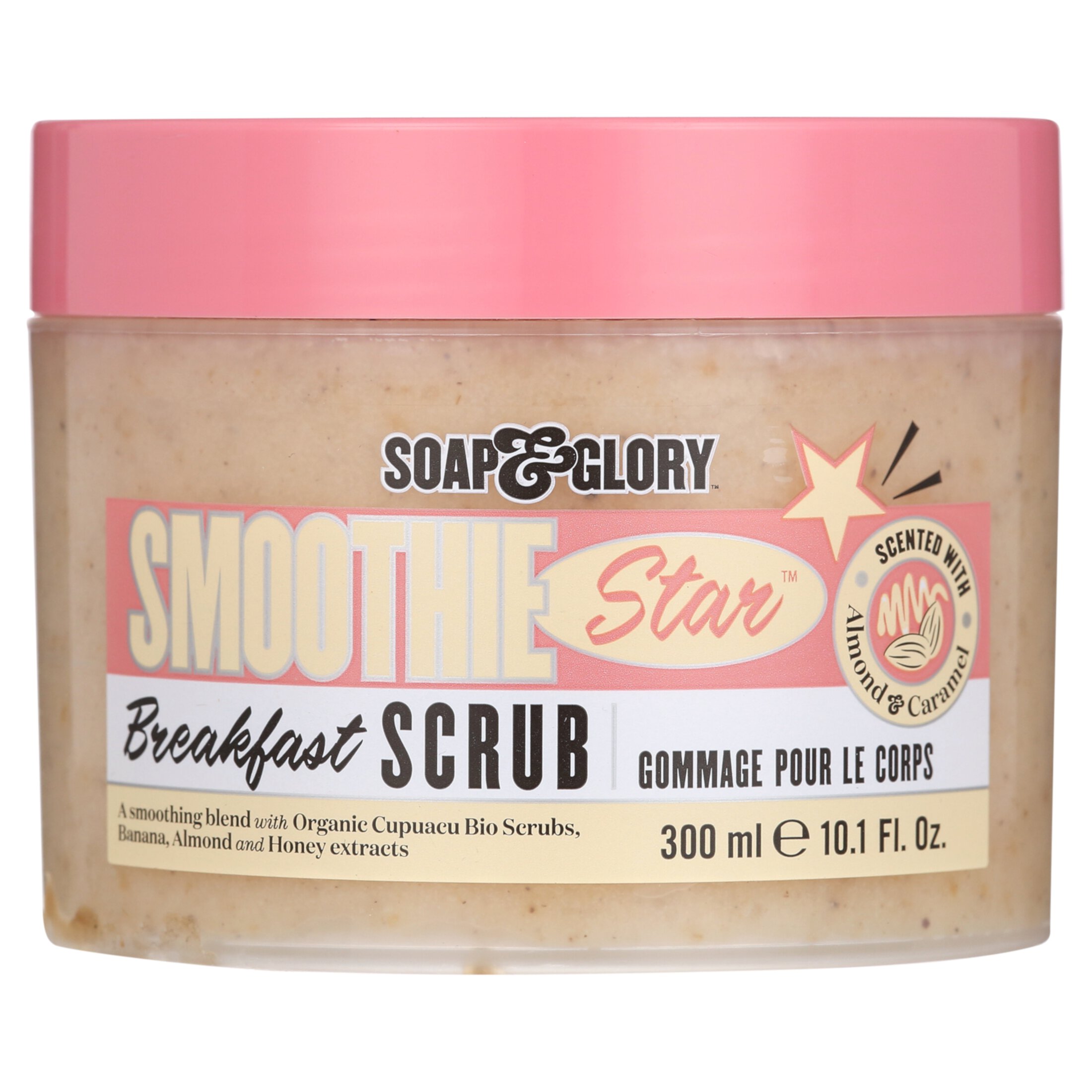 Soap & Glory Smoothie Star Breakfast Body Scrub with Shea Butter, Almond & Caramel Scent, 10.1 fl oz Soap & Glory