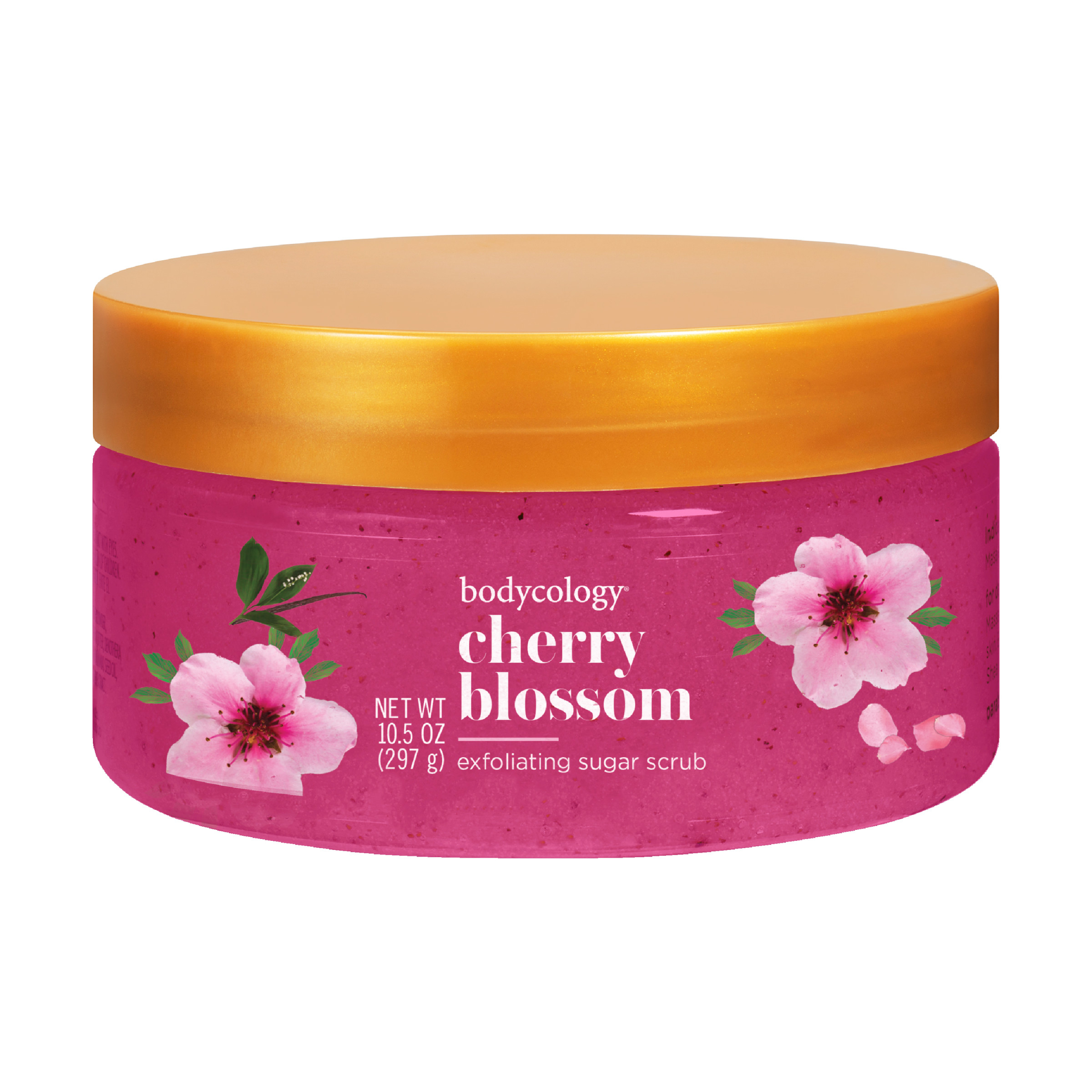 Bodycology Exfoliating Sugar Scrub, Cherry Blossom, 10.5 oz Bodycology