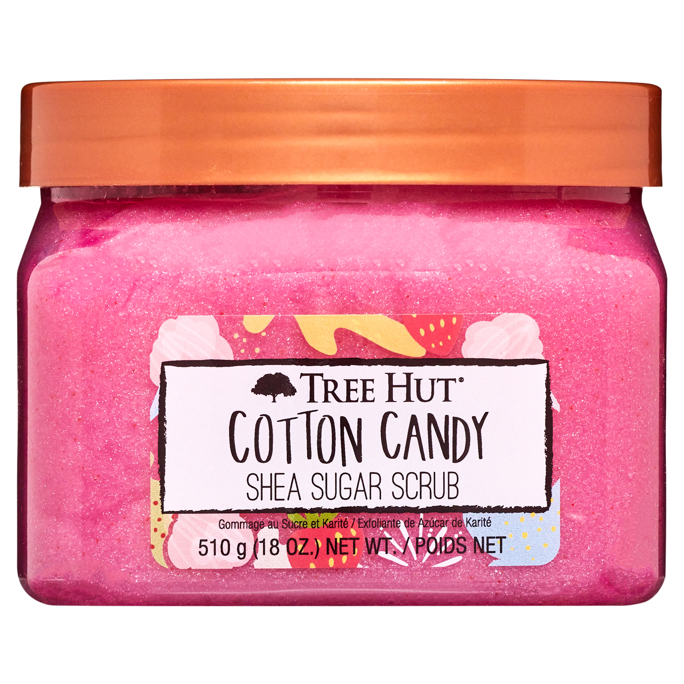 Tree Hut Cotton Candy Shea Sugar Exfoliating and Hydrating Body Scrub, 18 oz. Tree Hut