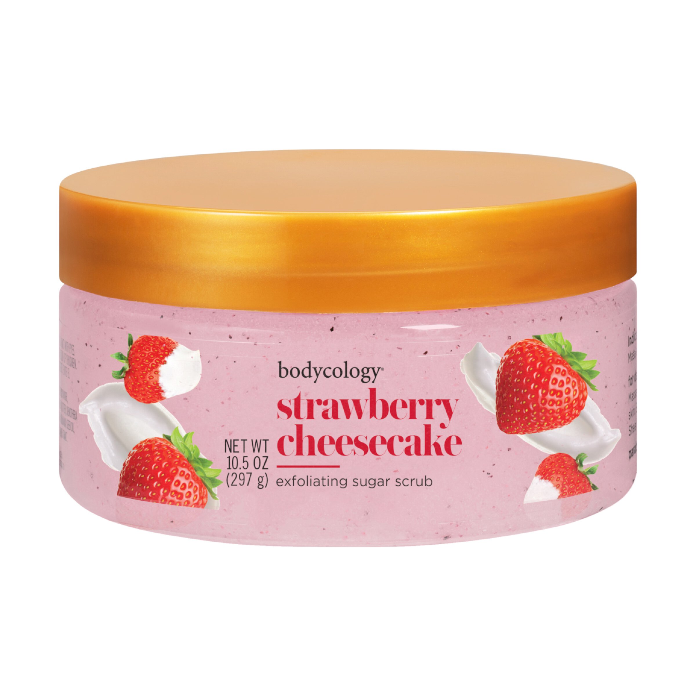 Bodycology Exfoliating Sugar Scrub, Strawberry Cheesecake, 10.5 oz Bodycology