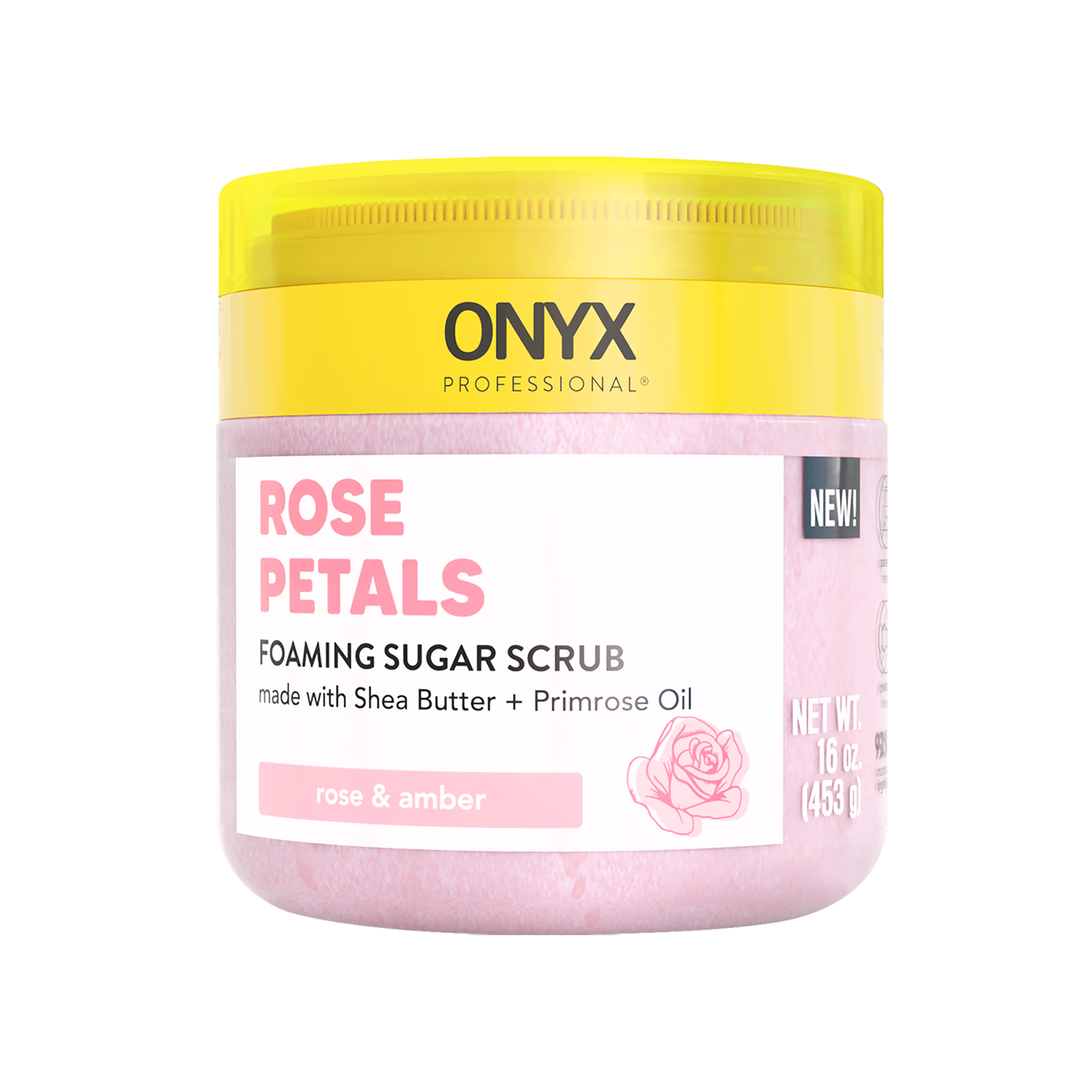 ONYX Professional Foaming Body Scrub with Scrubber, Rose Petals Onyx Professional