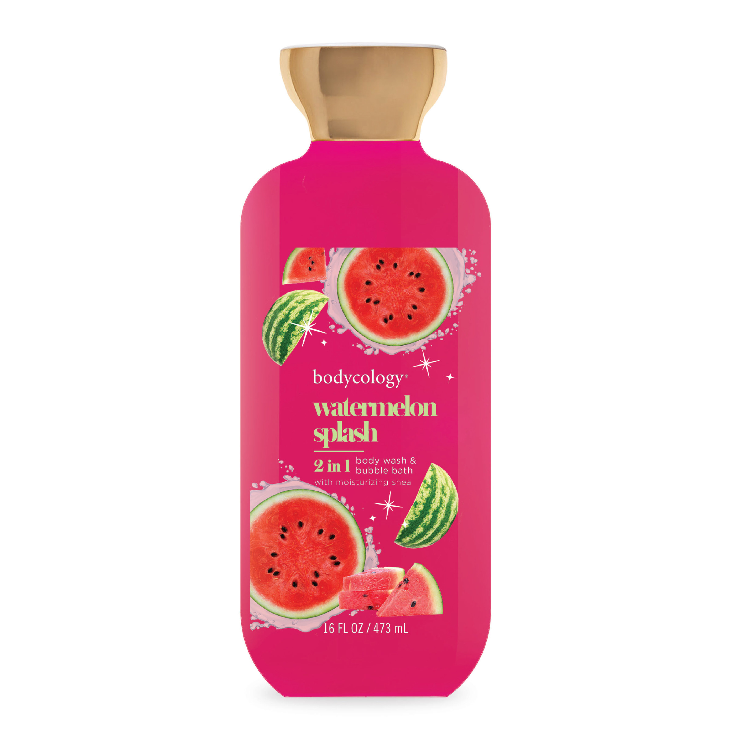 Bodycology 2-in-1 Body Wash & Bubble Bath, Watermelon Splash, 16 fl oz Bodycology