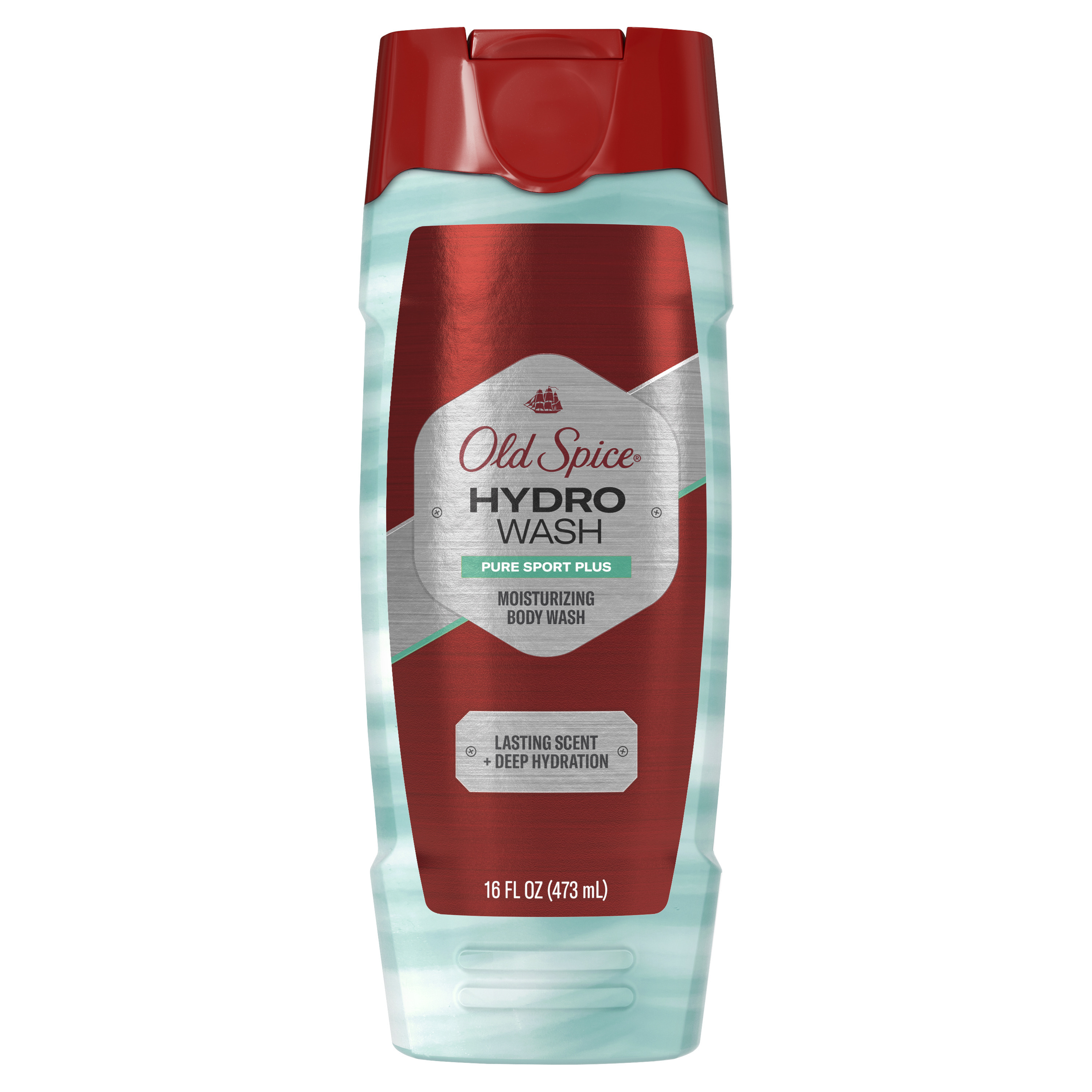 Old Spice Men's Moisturizing Hydro Body Wash Pure Sport Plus, 16 fl oz Old Spice