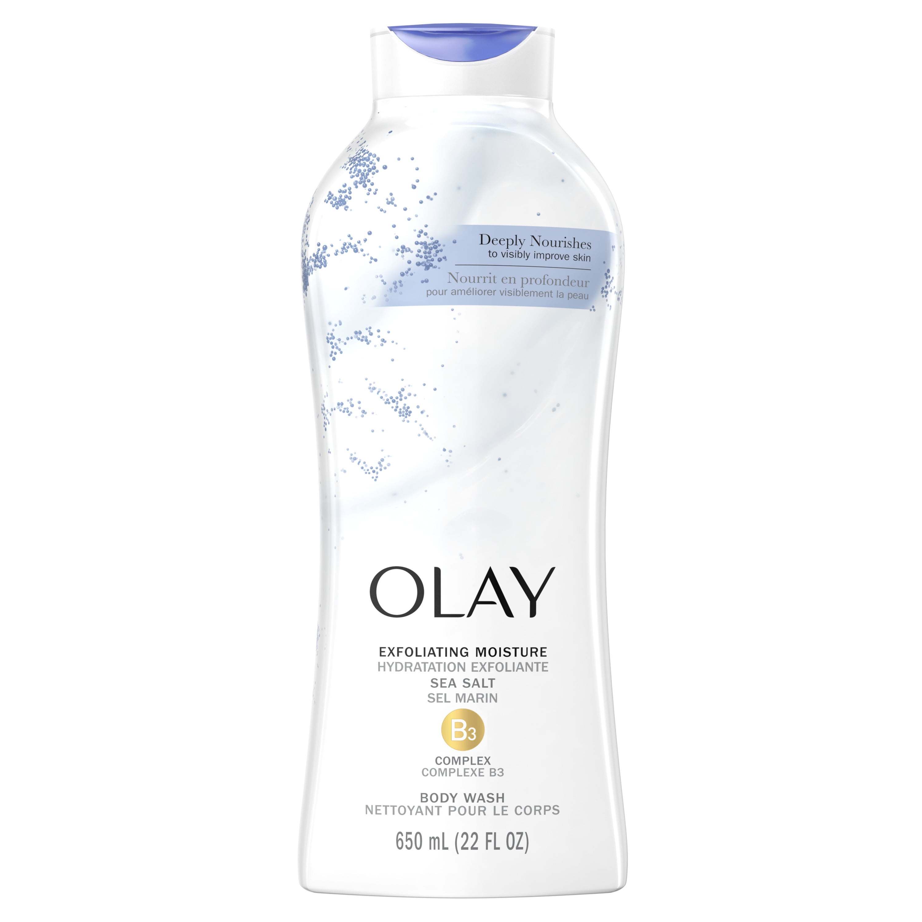 Olay Exfoliating Body Wash with Sea Salts, 22 fl oz - 2 Pack Olay