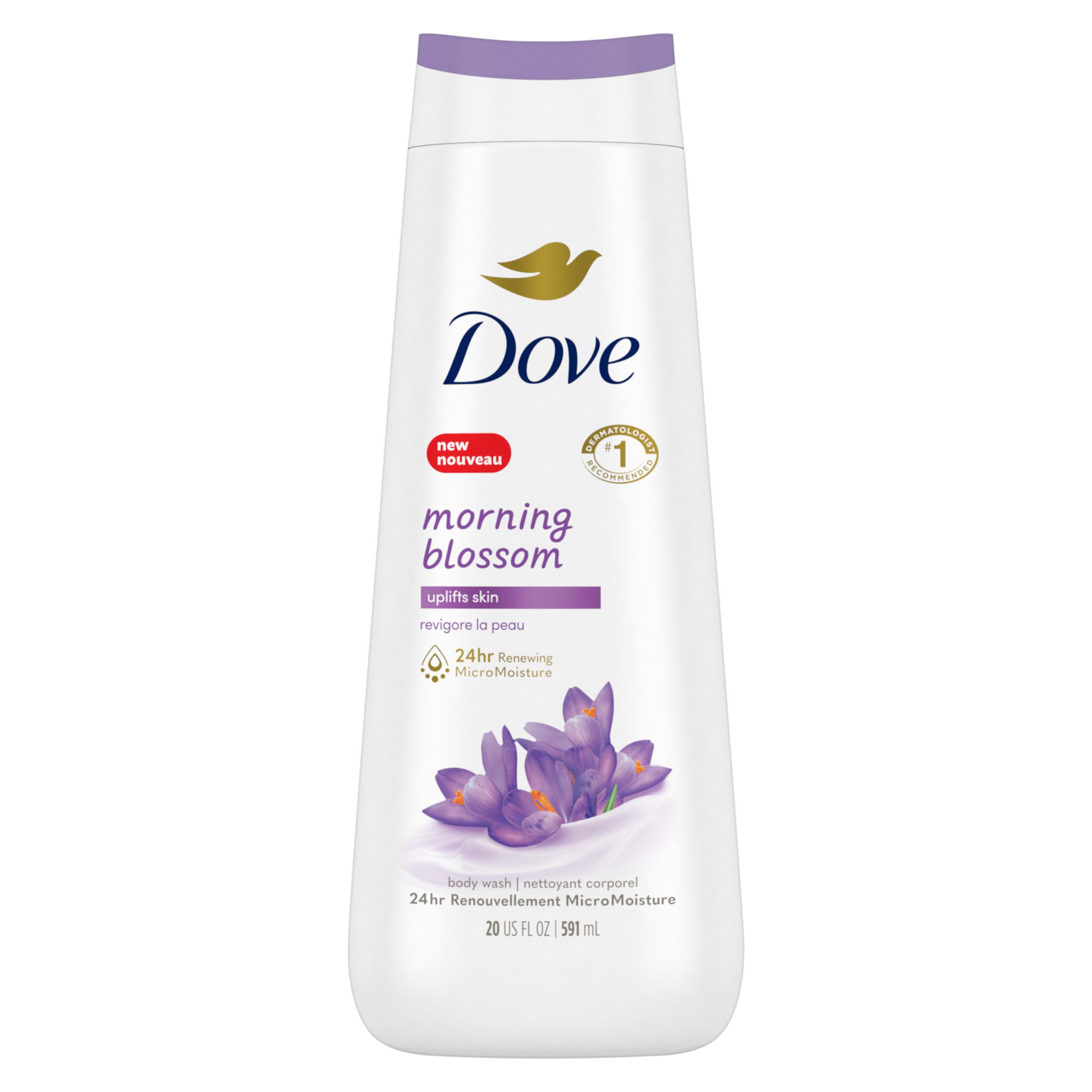 Dove Hydrating Nourishing Women's Body Wash, Morning Blossom, 20 fl oz Dove