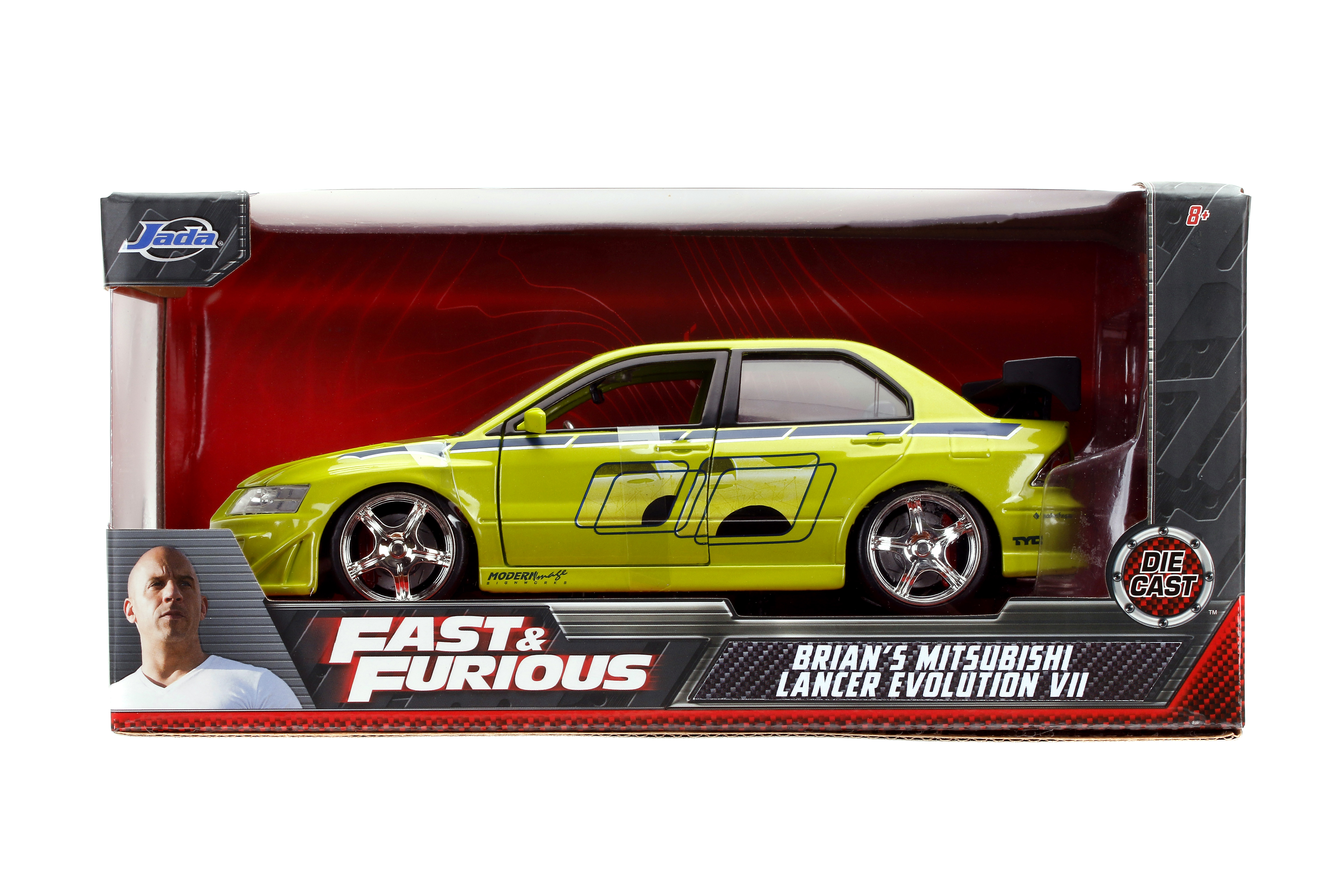 Jada Toys The Fast and the Furious 1:24 Scale Brian's Mitsubishi Lancer Evolution VII Car Play Vehicle Fast and the Furious