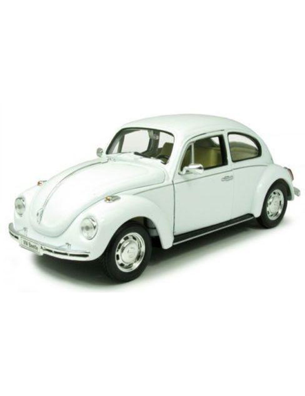 VW Beetle Diecast Model 1:24 scale Hard Top White Welly Welly