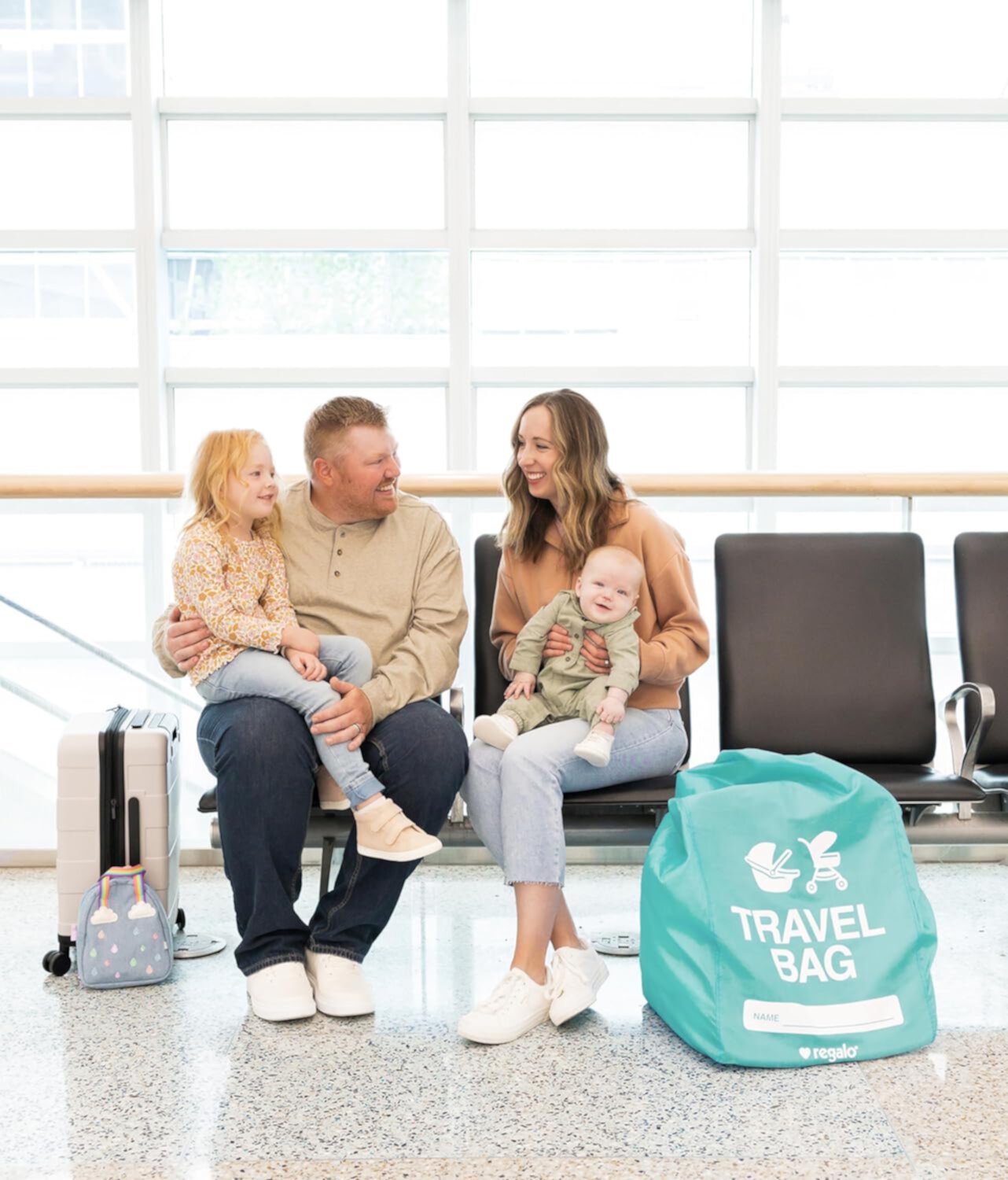 Regalo On the Go Travel Bag, Airline Certified Travel Bag, Fits All Car Seats and Most Strollers, Turquoise Visit the Regalo Store