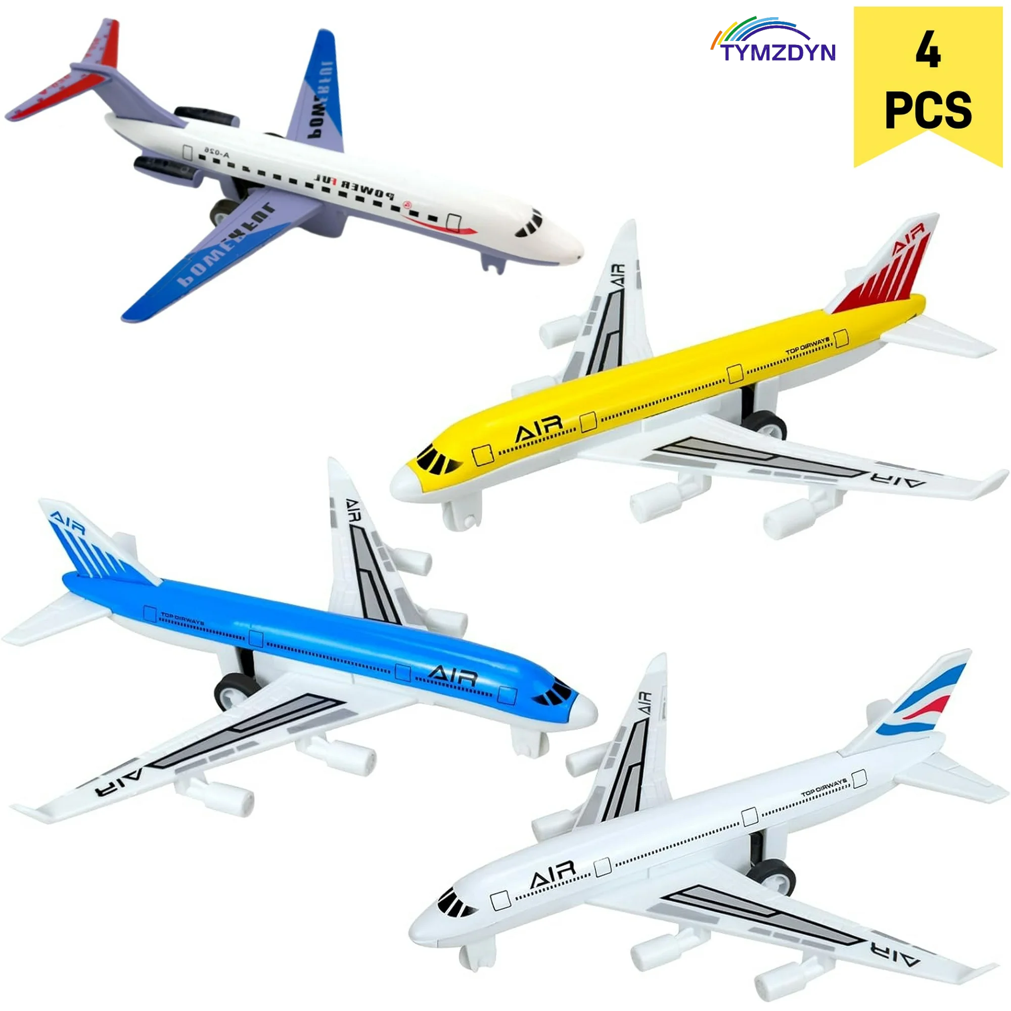 Airplane Toys, Metal Plane Pull Back Airplane Toys for 3 4 5 6 Years Old Boys Girls, Die Cast Aircraft Plane Models, Kids' Play Vehicles Aeroplane Airplanes for Kids Birthday Easter Gifts TYMZDYN