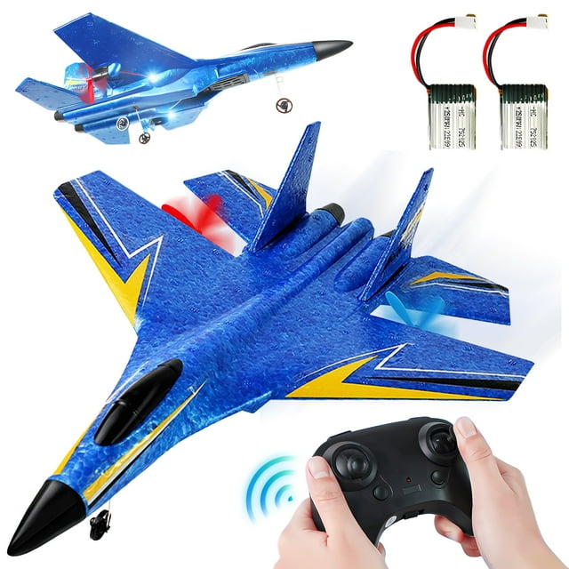 Drone for Kids, Toy Choi's 2.4Ghz 2 Channel 6-axis Gyro Remote Control Airplane, with Gyro Stabilization System, Blue Toy Choi's