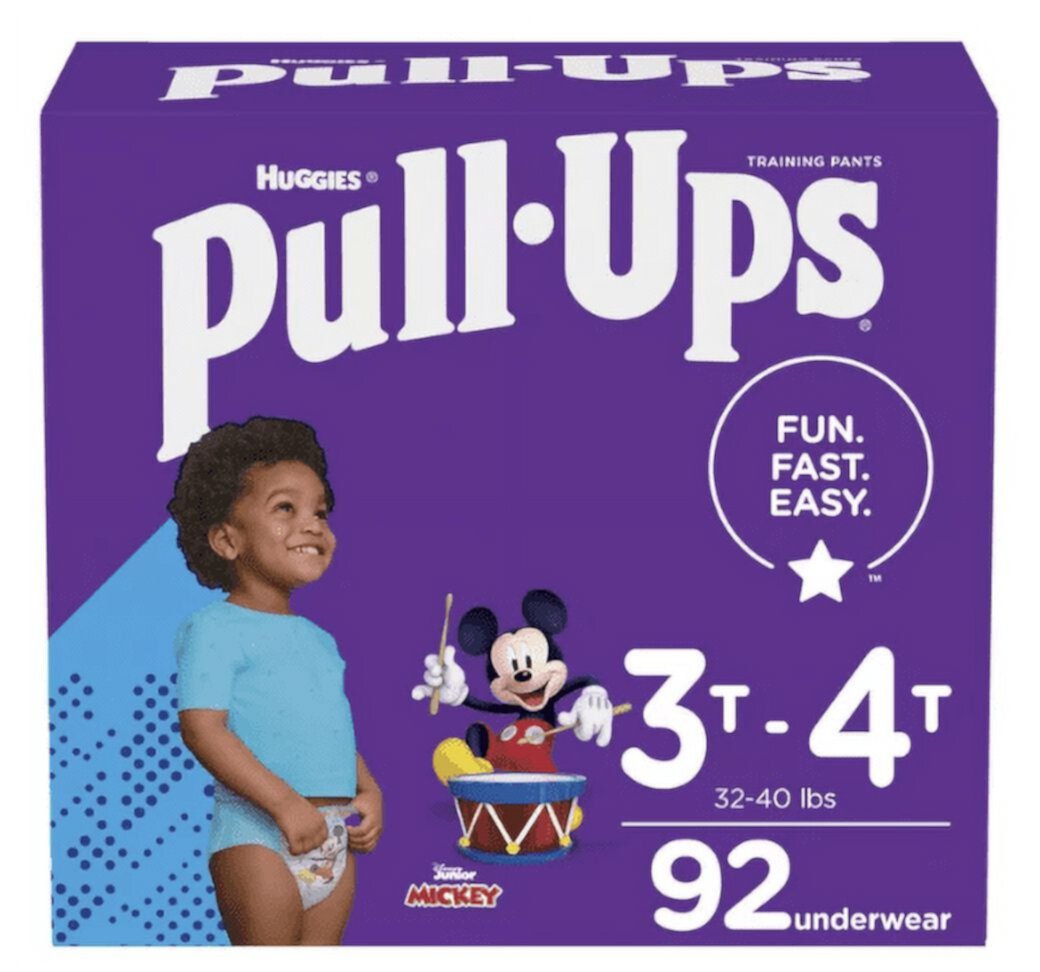 Pull-Ups Boys' Potty Training Underwear Size 4; 2T-3T; 124 Ct Pull-Ups