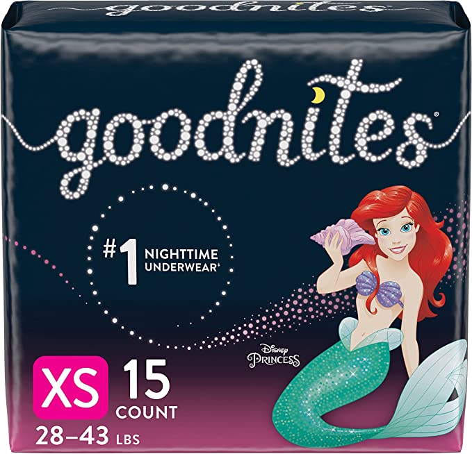 Goodnites Bedtime Bedwetting Underwear For Girls, Xs, 15 Ea, 3 Pack GoodNites