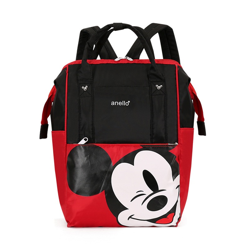 Mickey_Mouse Diaper Bag Backpack Minnie_Mouse Diaper Bag Backpack Multi-Function Baby Bag With Large Capacity and Insulated Pockets Diaper Backpack Organizer Bag for Mom/Dad, Black PILLANI