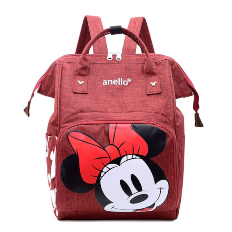 Mickey_Mouse Diaper Bag Backpack Minnie_Mouse Diaper Bag Backpack Multi-Function Baby Bag With Large Capacity and Insulated Pockets Diaper Backpack Organizer Bag for Mom/Dad, Black PILLANI