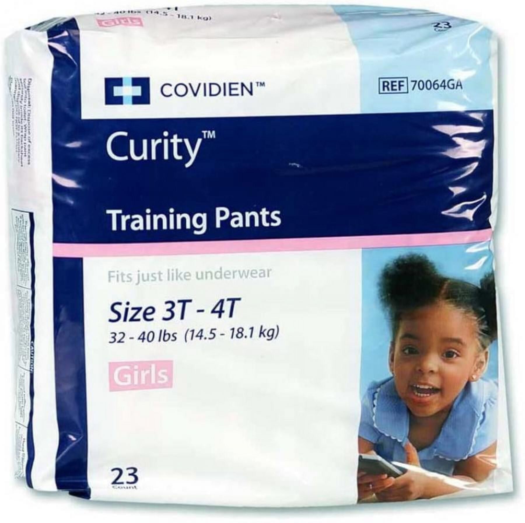 Curity Training Pants, Heavy Absorbency, 3T to 4T (32 to 40 Pounds), 92 Count Curity