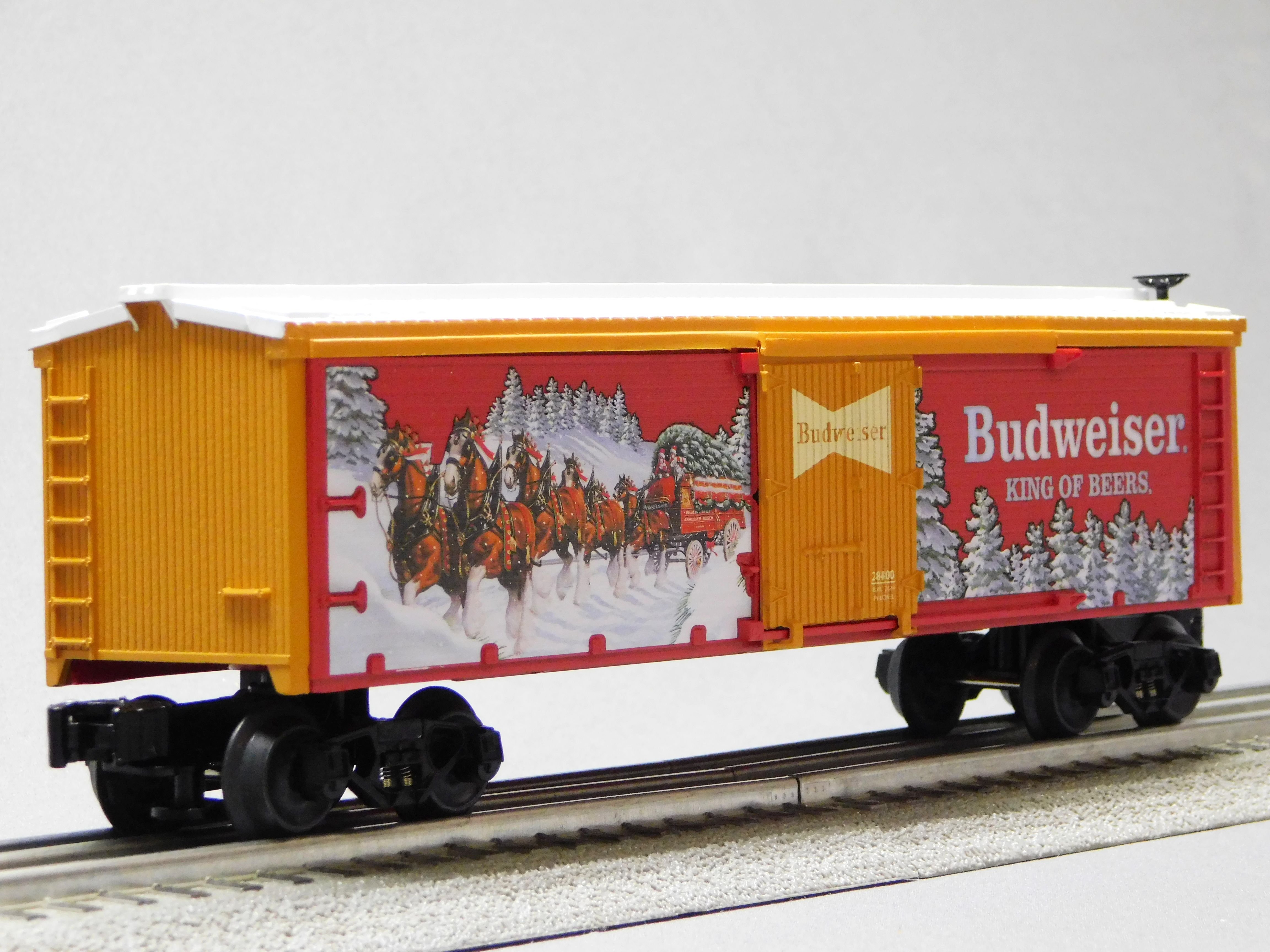 LIONEL ANHEUSER-BUSCH BUDWEISER CLYDESDALE HOLIDAY REEFER O GAUGE 2428400 Lionel