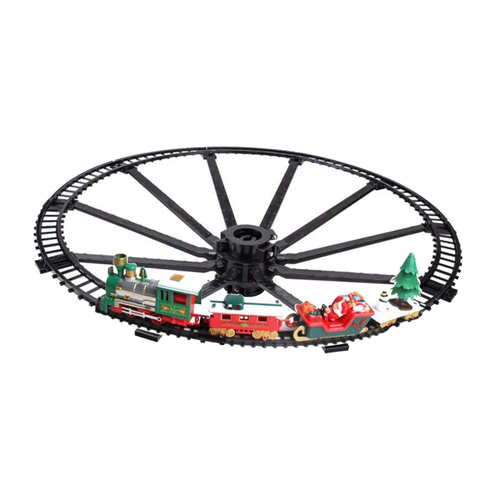 Kokiya Christmas Train Set Hanging Ornament Snowman Electric Train with Sound Light for Kokiya