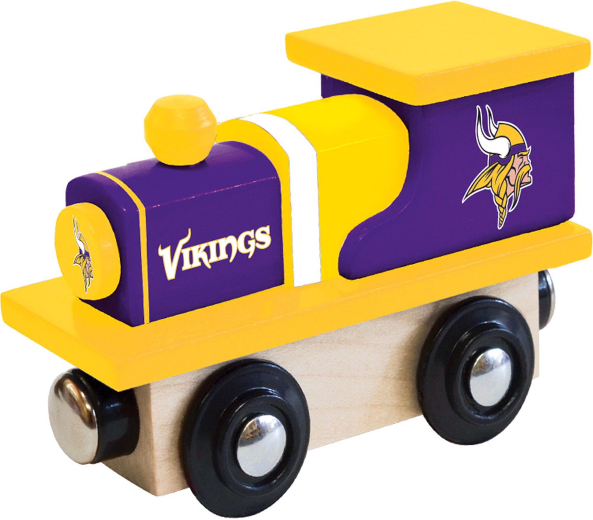 MasterPieces Officially Licensed NFL Baltimore Ravens Wooden Toy Train Engine For Kids MasterPieces