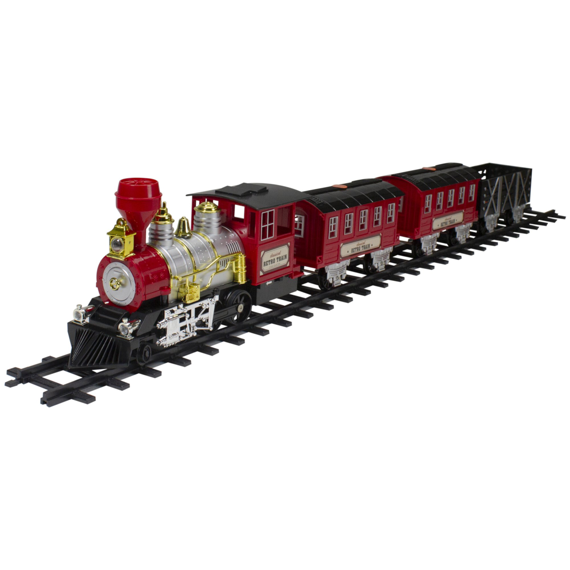 Northlight 24-Piece Battery Operated Lighted and Animated Christmas Train Set with Sound Northlight