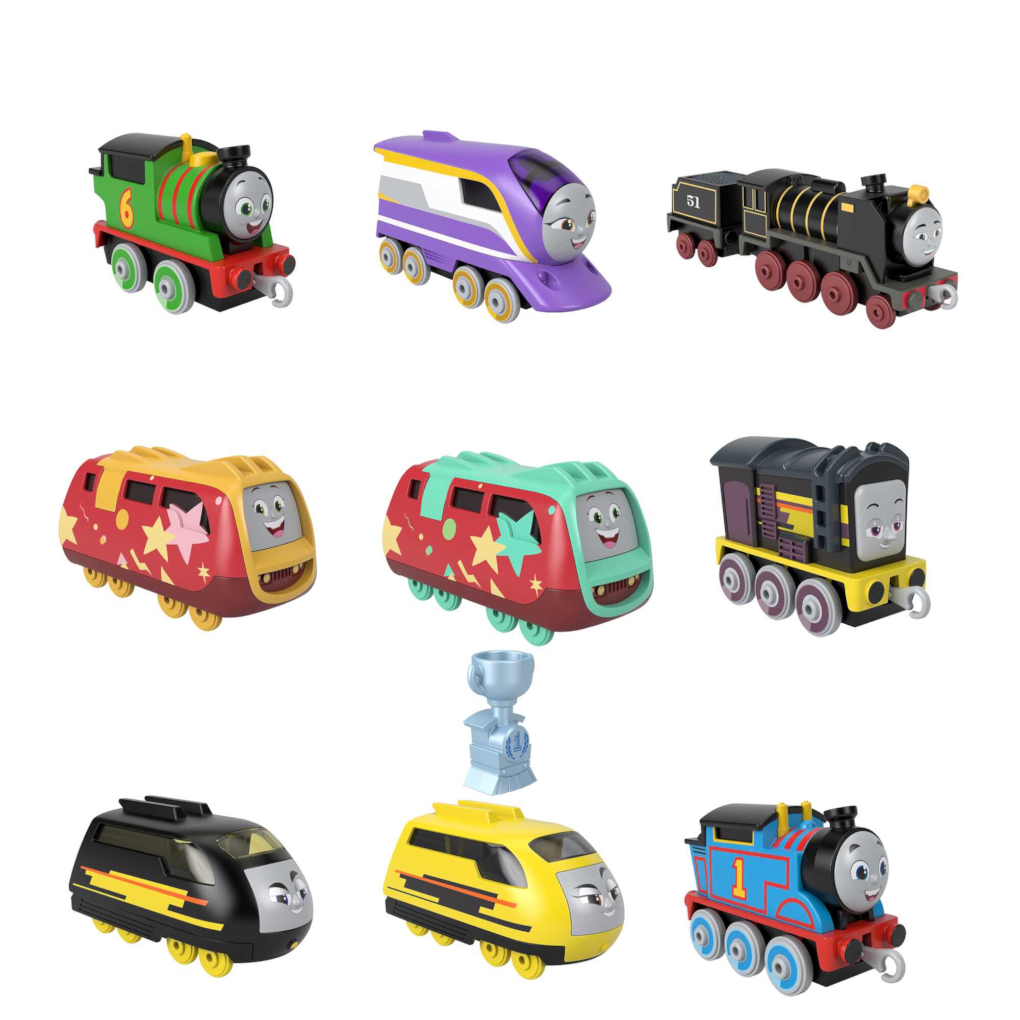 Thomas & Friends Sodor Cup Racers 9-Pack of Diecast Push-Along Toy Train Play Vehicle Engines Thomas & Friends