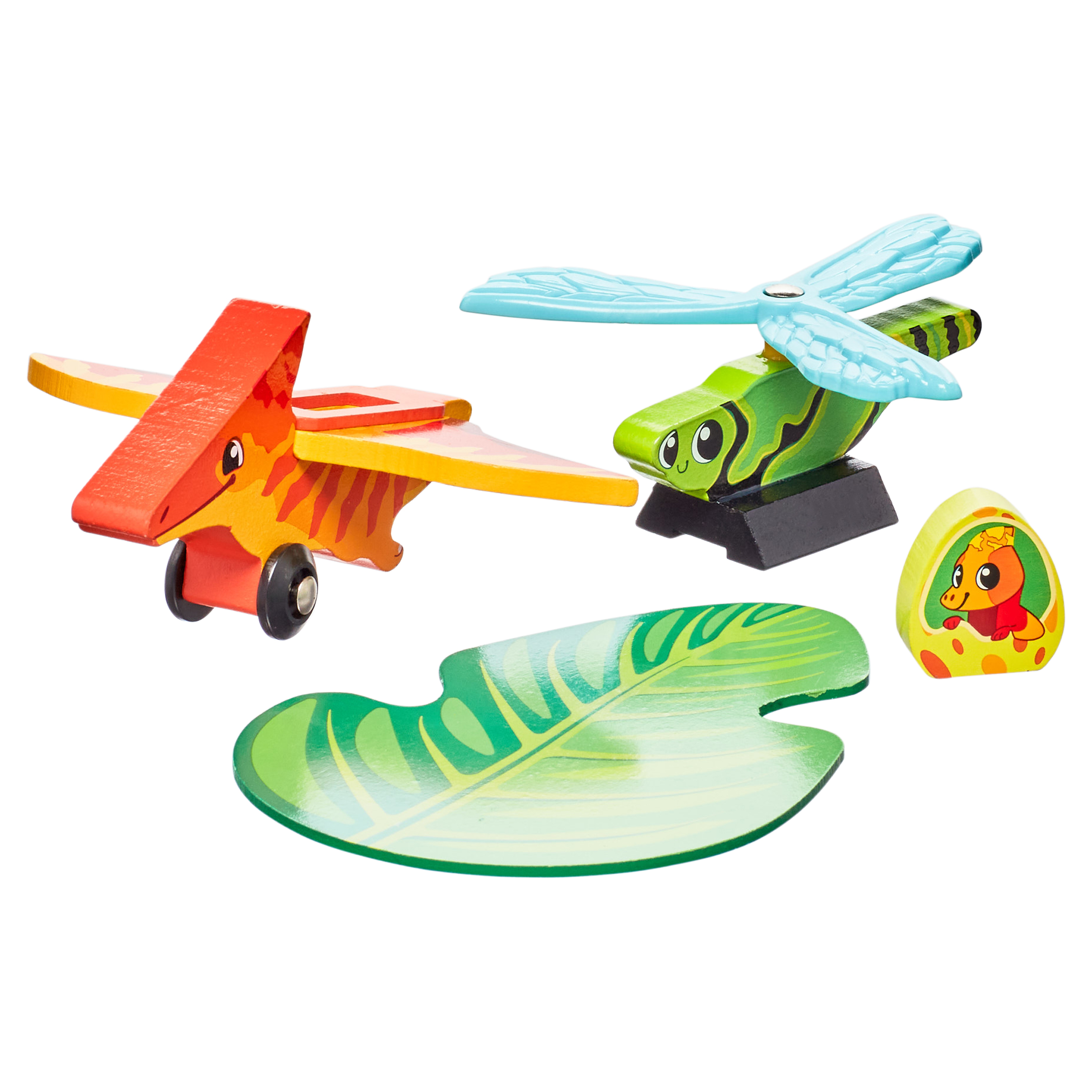 KidKraft Adventure Tracks™: Dino World Prehistoric Pals: Plane Vehicle Playset (4 Pieces) KidKraft