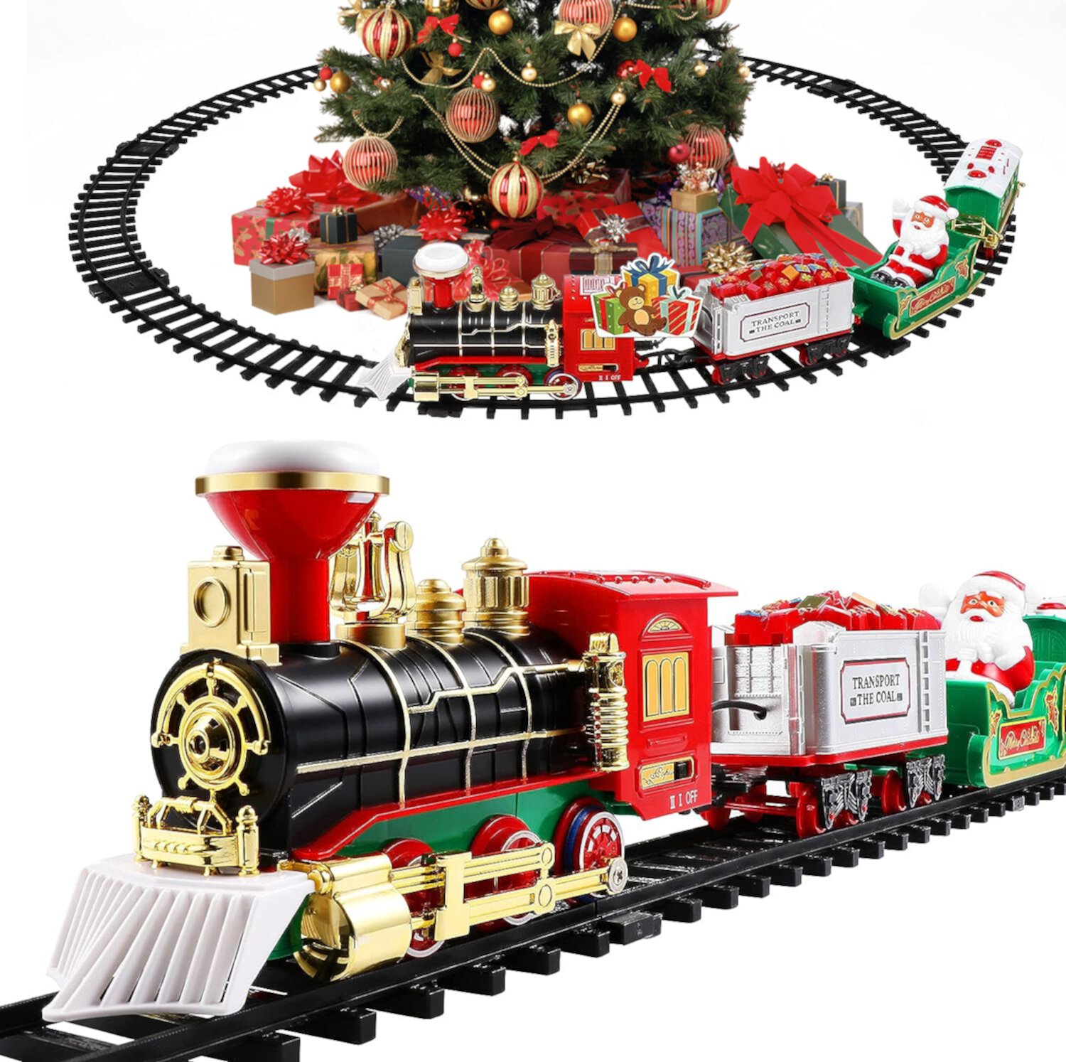 Ant Class Train Set, Electric Train Toy for Boys Girls with Lights & Sound, Railway Kits with Locomotive Engine, Christmas Birthday Gift for Boys Girls Kids Ant Class