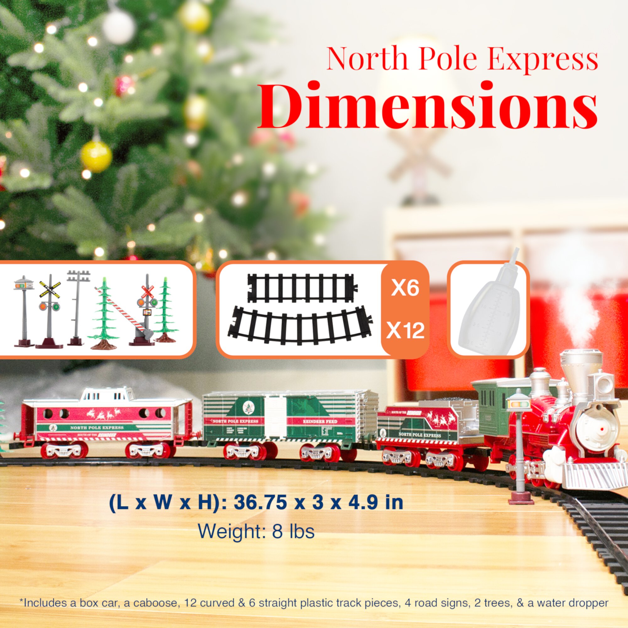 Lionel Trains North Pole Express Holiday Train 29 Piece Set with Sounds Lionel