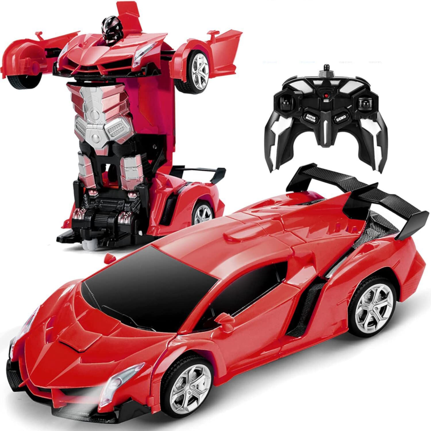 Beefunni Remote Control Car,Transform Robot RC Cars for Kids 2.4Ghz 1:18 Rechargeable 360°Rotating Stunt Race Car Christmas Birthday Gifts for Boys Age 5-12 Years Beefunni