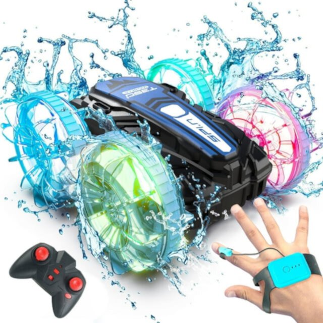 Remote Control Cars, YCFUN RC Cars Amphibious RC Boat for Boys 5-7 8-12, Gesture Sensing RC Stunt Car RC Pool Toys for Adults Kids YCFUN